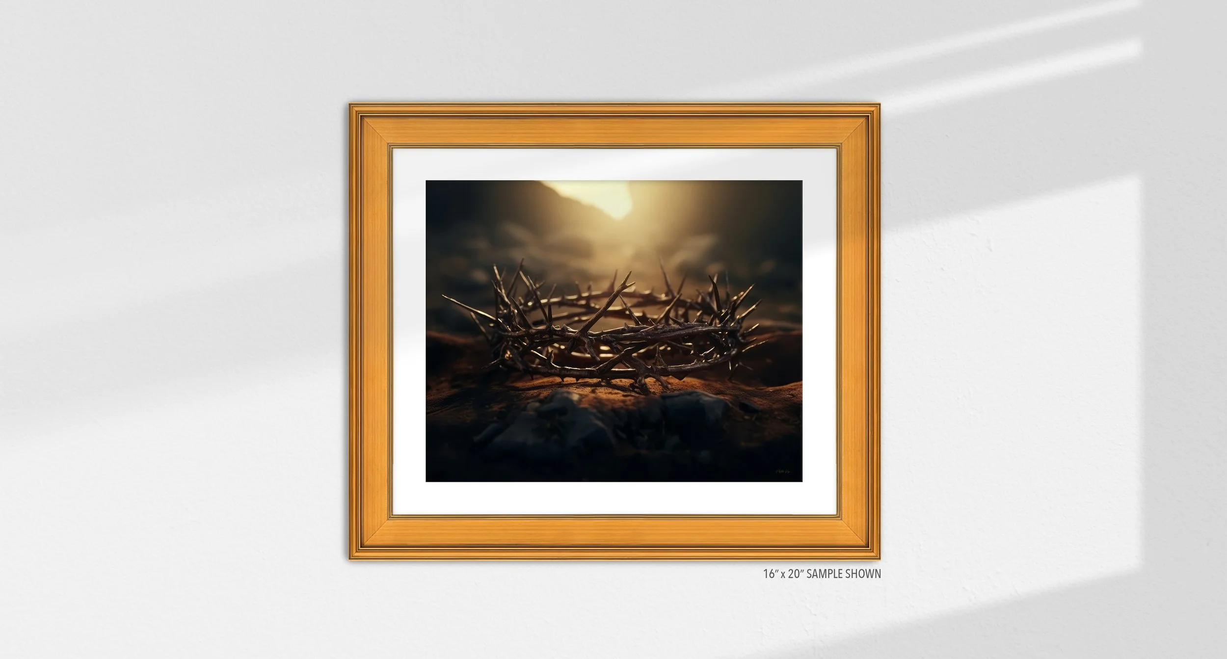 Matilda Pope 1032.LA Crown of Thorns C-1032.LA_08 Landscape Art Print Gallery Gold Frame.jpg