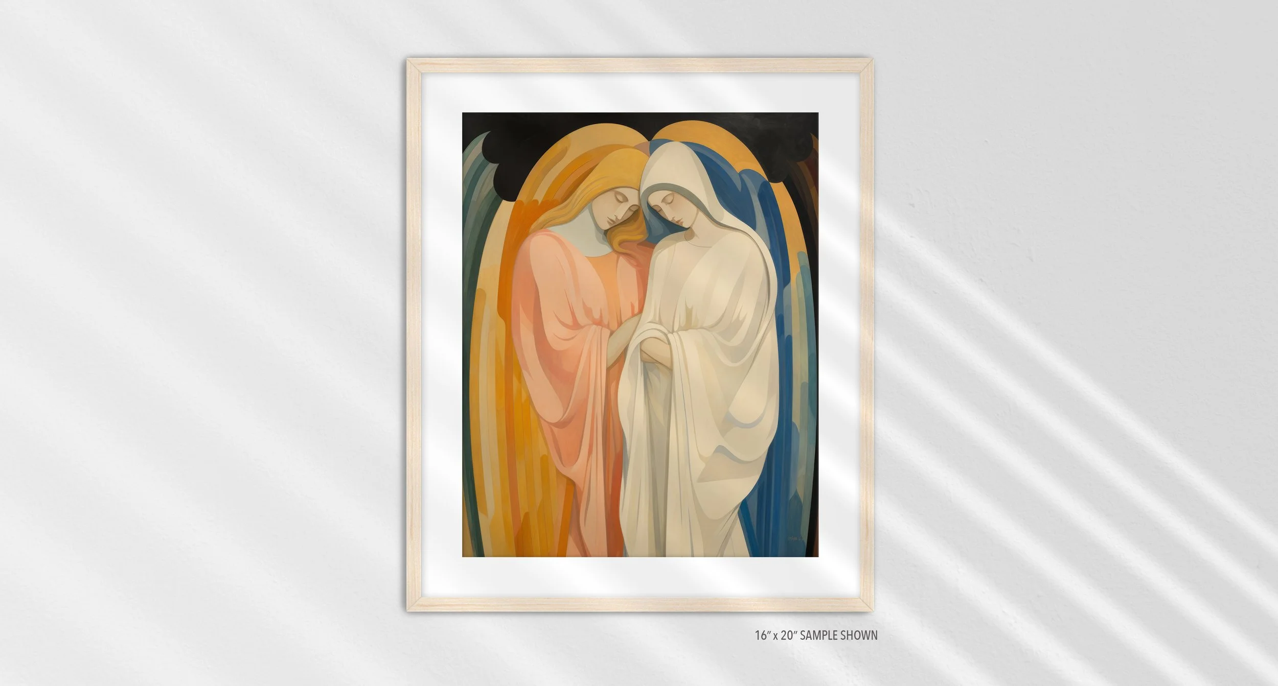 Matilda Pope 1020.P The Visitation C-1020.P_05 Portrait Art Print Maple Frame.jpg
