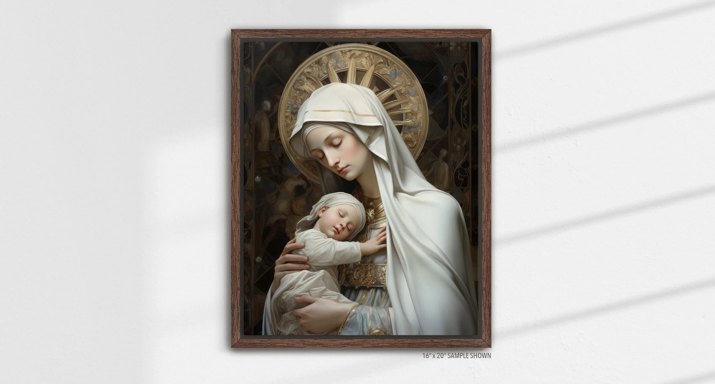 Matilda Pope Mother Mary A-1004.P_07 Portrait Canvas Espresso Frame.jpg