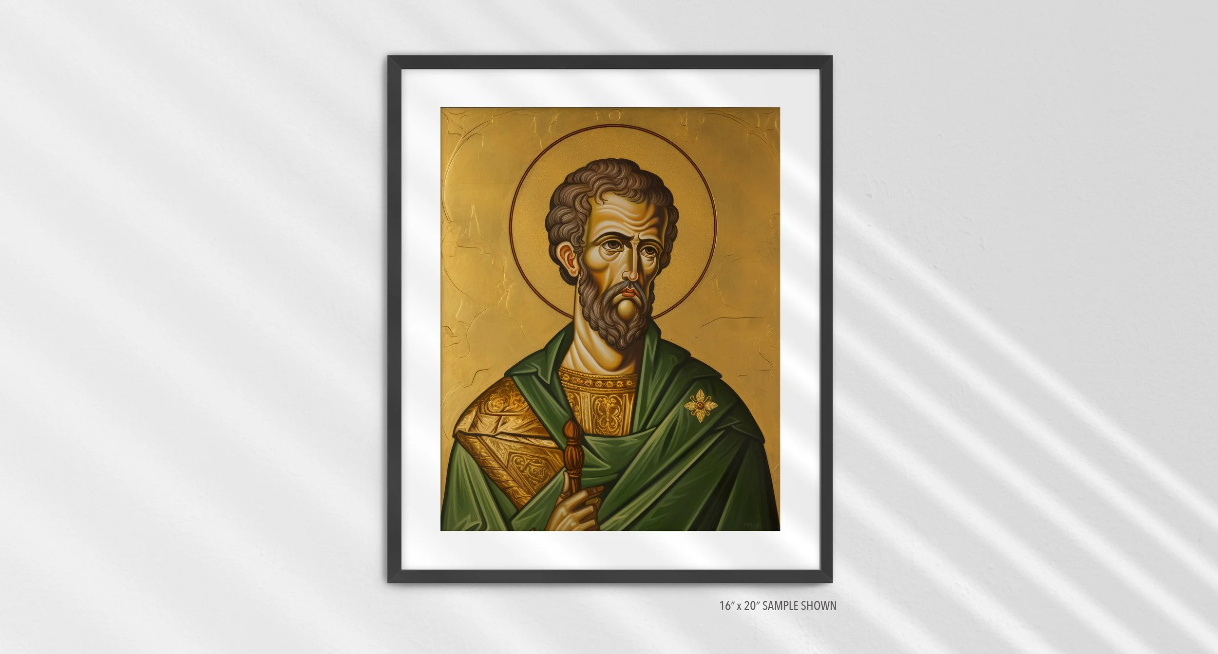 Matilda Pope 1011.P St James Patron Saint of Pilgrims C-1011.P_01 Portrait Art Print Black Frame.jpg