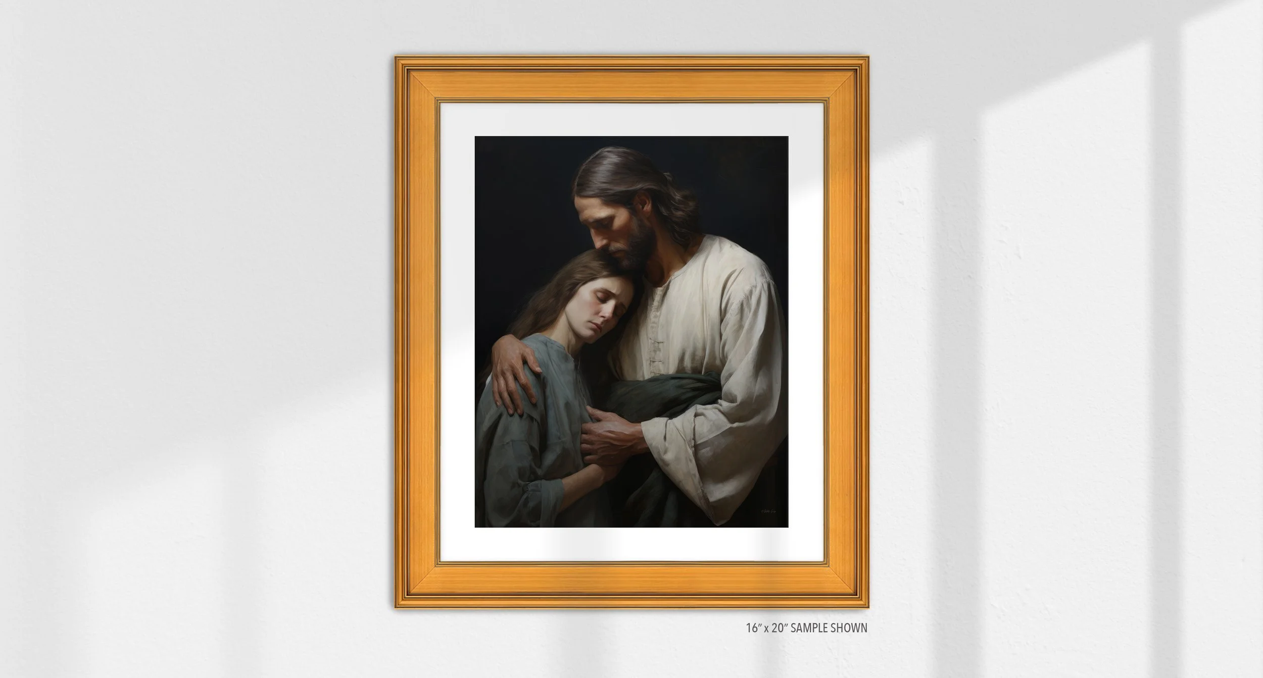 Matilda Pope 1047.P Jesus the Healer C-1047.P_08 Portrait Art Print Gallery Gold Frame.jpg