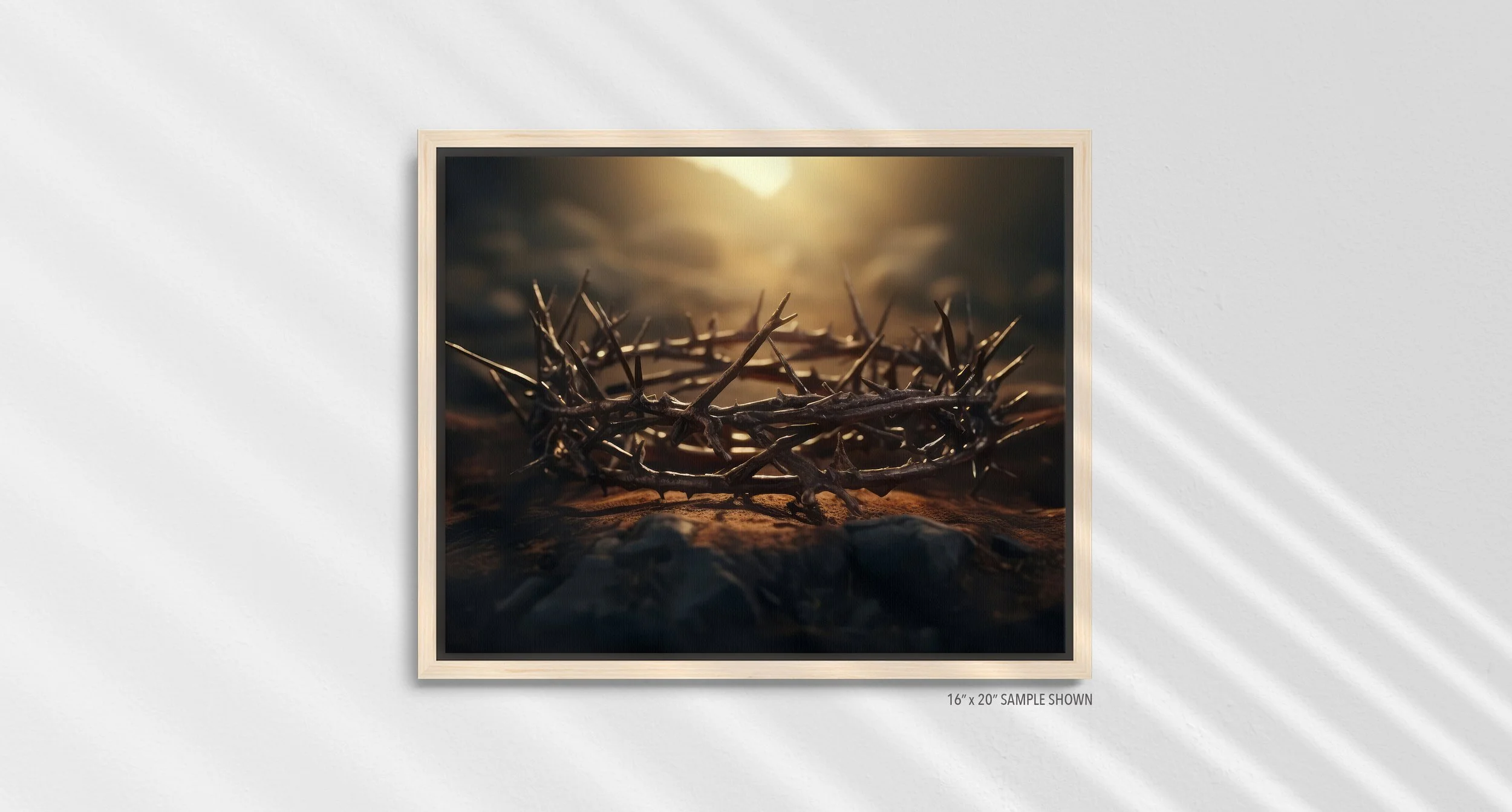 Matilda Pope Crown of Thorns A-1032.LA_06 Landscape Canvas Maple Wood Frame.jpg