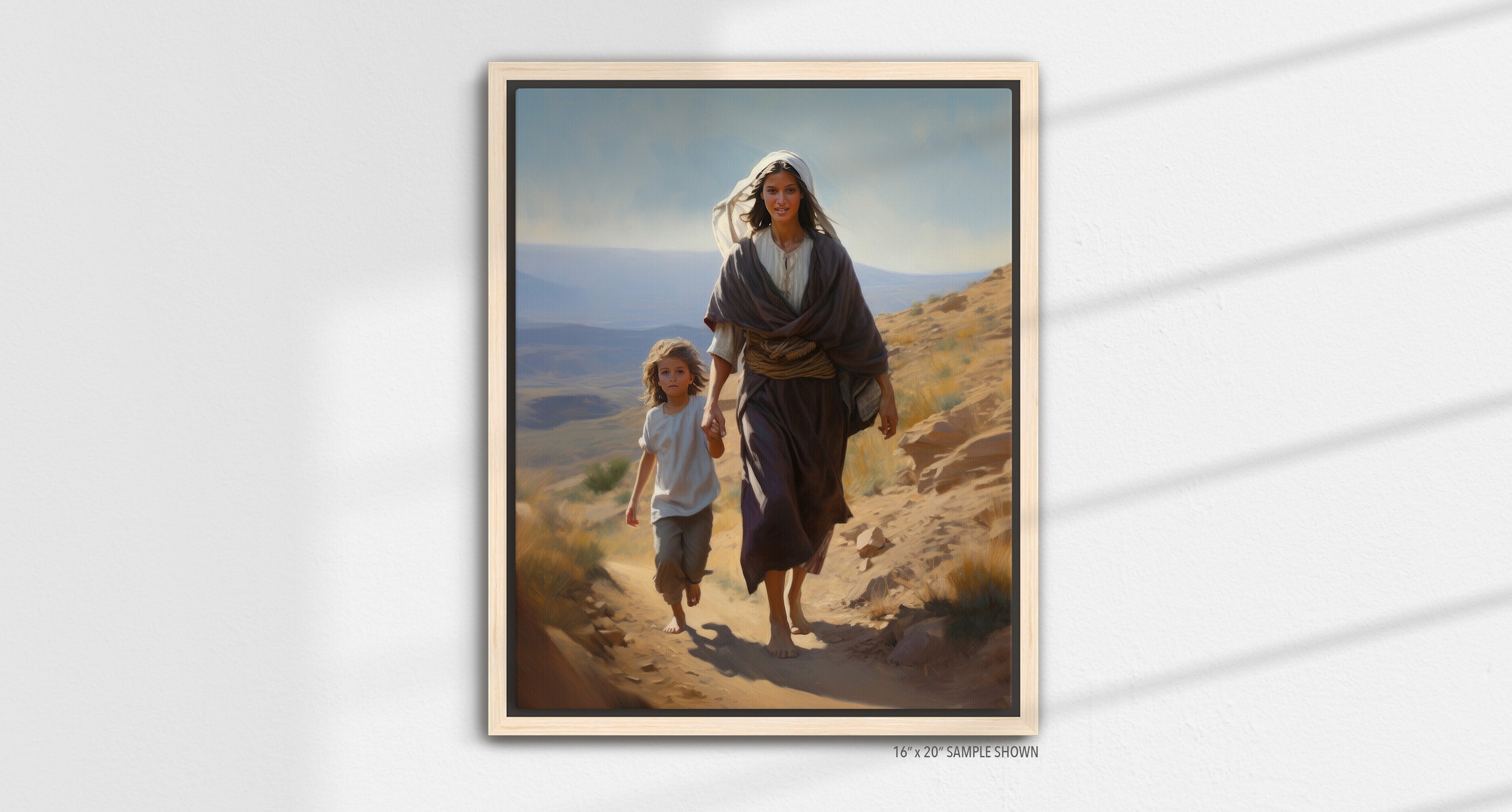 Matilda Pope Mary and Jesus A-1046.P_06 Portrait Canvas Maple Wood Frame.jpg