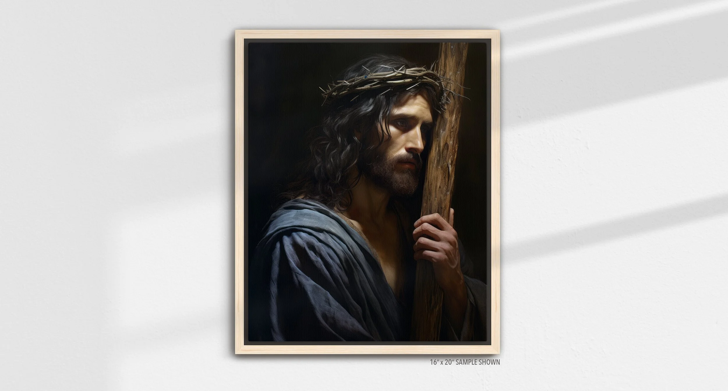 Matilda Pope Jesus Carrying His Cross A-1029.P_06 Portrait Canvas Maple Wood Frame.jpg