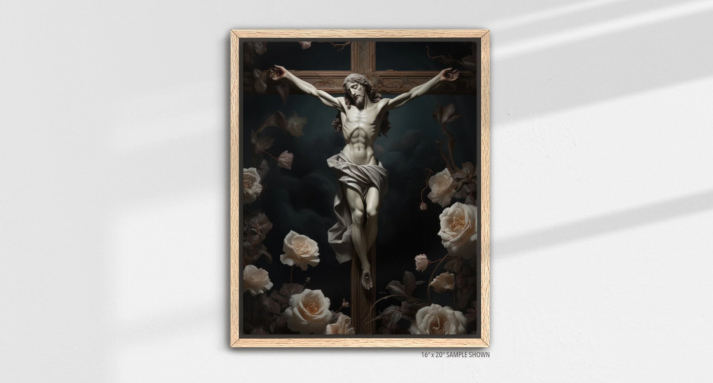 Matilda Pope Jesus on the Cross A-1006.P_05 Portrait Canvas Oak Frame.jpg