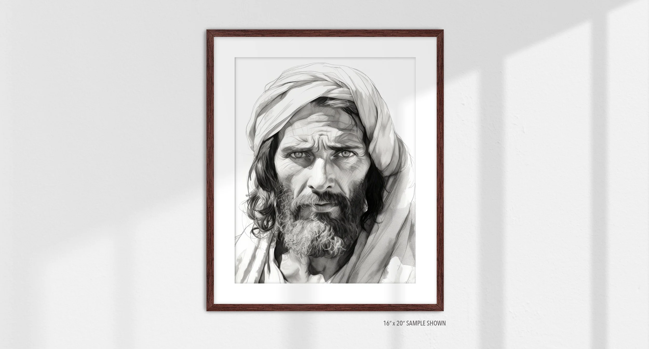 Matilda Pope 1002.P Joseph Father of Jesus C-1002.P_06 Portrait Art Print Espresso Frame.jpg