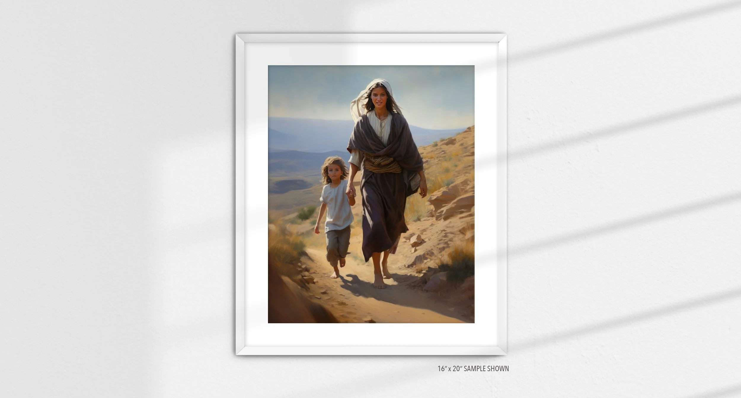Matilda Pope 1046.P Mary and Jesus C-1046.P_02 Portrait Art Print White Frame.jpg