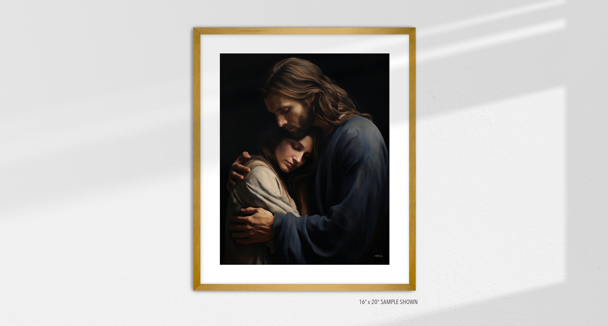 Matilda Pope 1037.P The New Commandment C-1037.P_03 Portrait Art Print Gold Frame.jpg