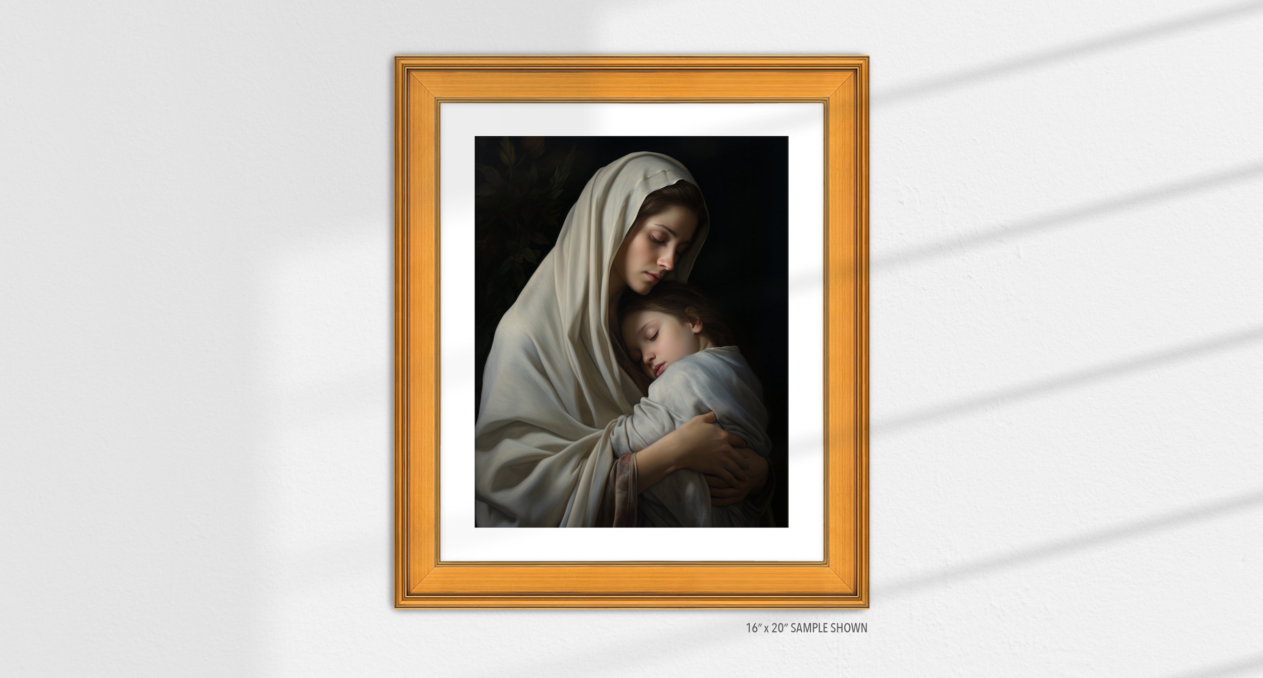Matilda Pope 1007.P Blessed Mother C-1007.P_08 Portrait Art Print Gallery Gold Frame.jpg