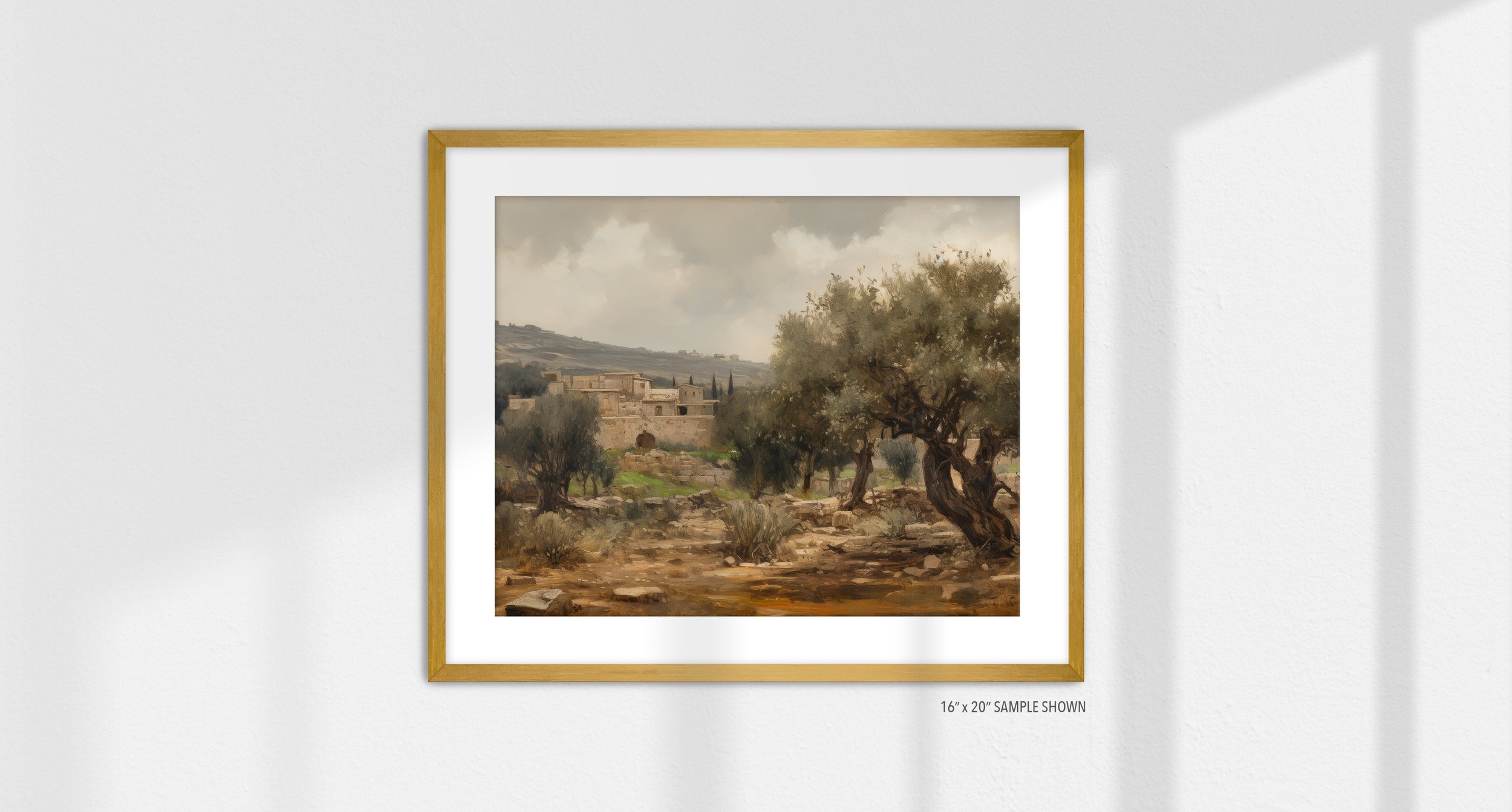 Matilda Pope 1018.LA The Tree at Jericho C-1018.LA_03 Landscape Art Print Gold Frame.jpg