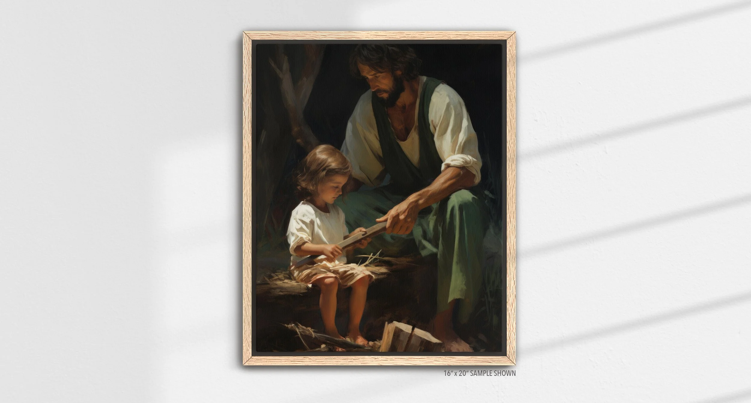 Matilda Pope oseph Father of Jesus A-1040.P_05 Portrait Canvas Oak Frame.jpg