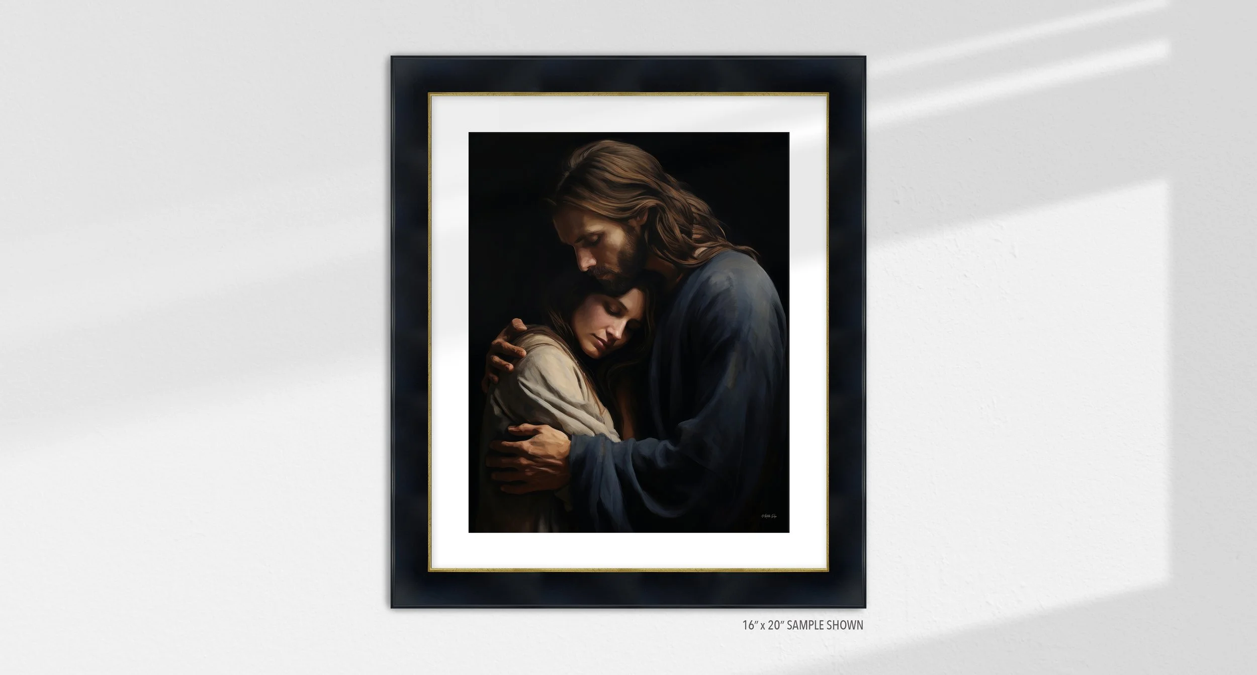 Matilda Pope 1037.P The New Commandment C-1037.P_07 Portrait Art Print Gallery BlackGold Frame.jpg
