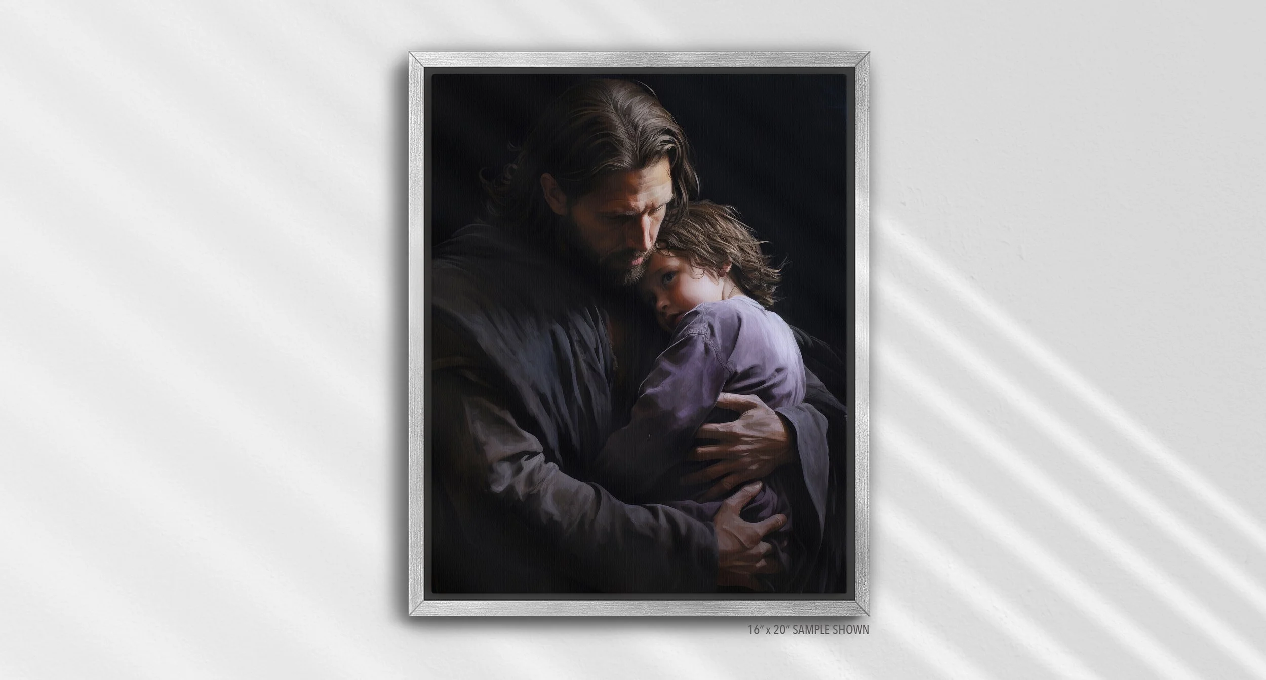 Matilda Pope Jesus Loves A-1038.P_04 Portrait Canvas Silver Frame.jpg