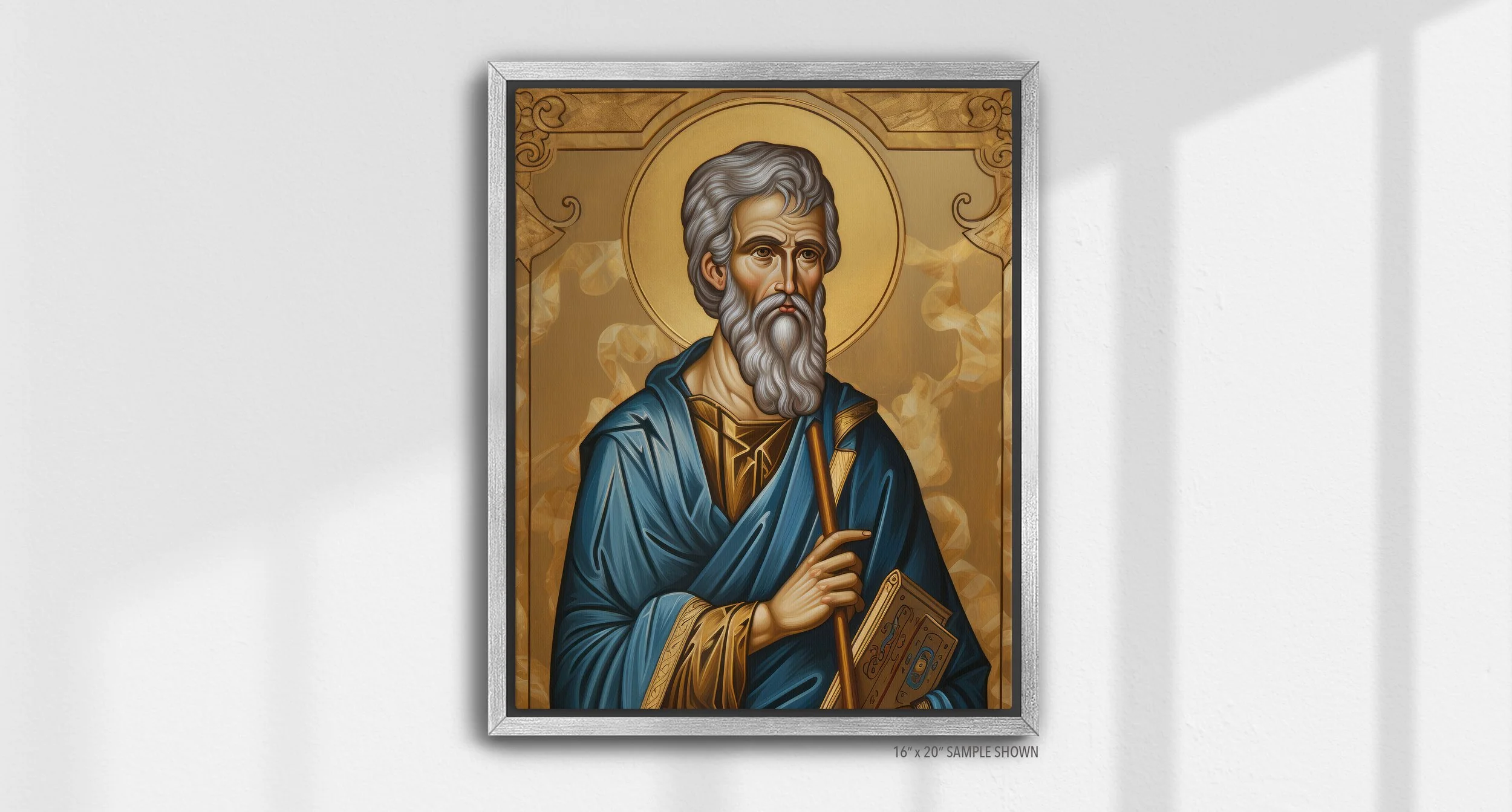 Matilda Pope St Andrew Patron Saint of Fishermen A-1012.P_04 Portrait Canvas Silver Frame.jpg