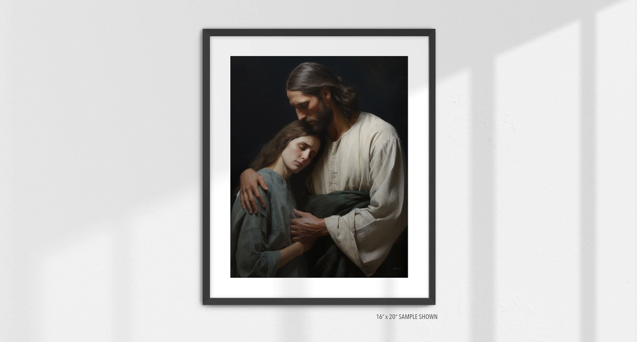 Matilda Pope 1047.P Jesus the Healer C-1047.P_01 Portrait Art Print Black Frame.jpg
