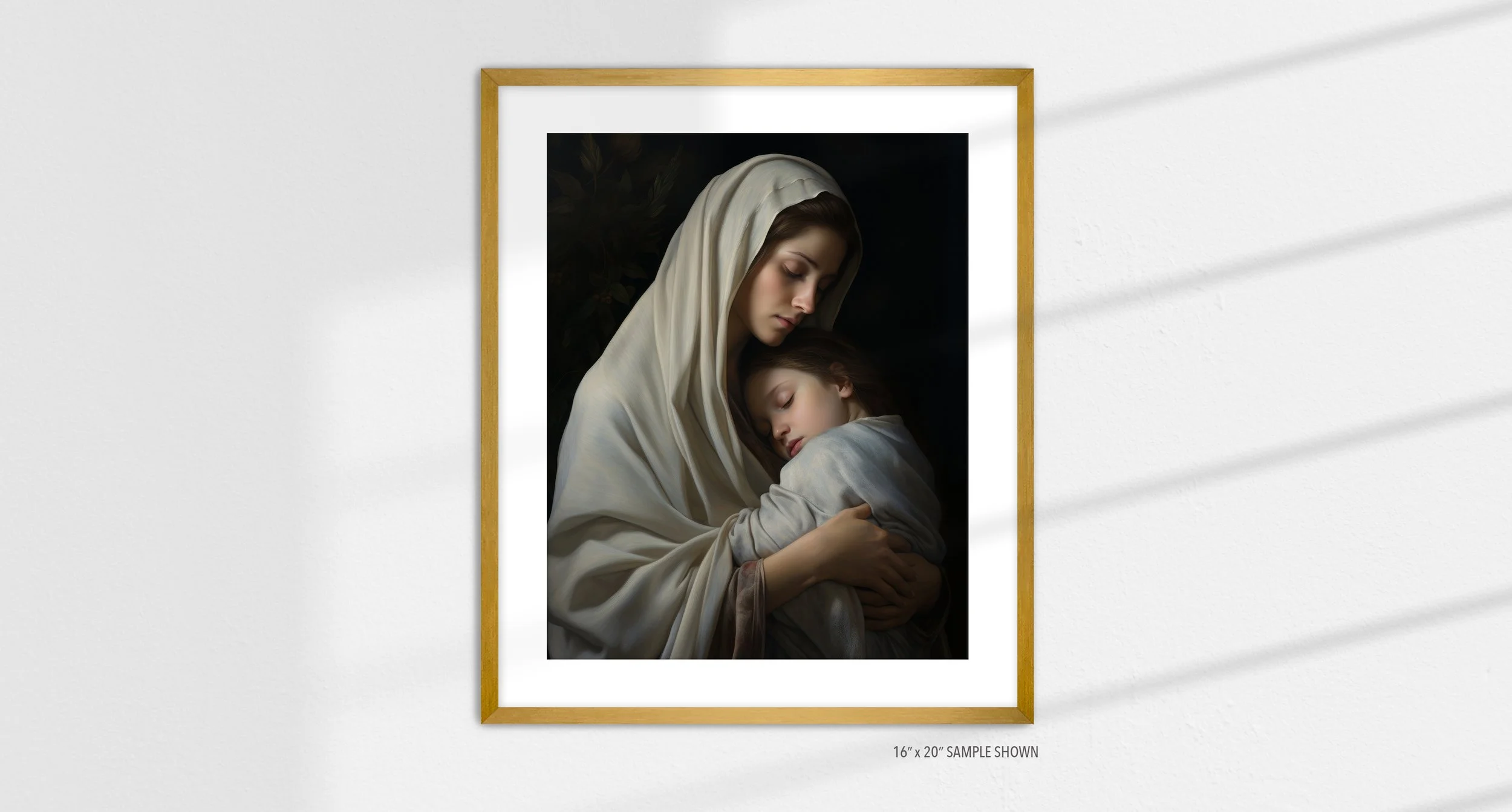 Matilda Pope 1007.P Blessed Mother C-1007.P_03 Portrait Art Print Gold Frame.jpg