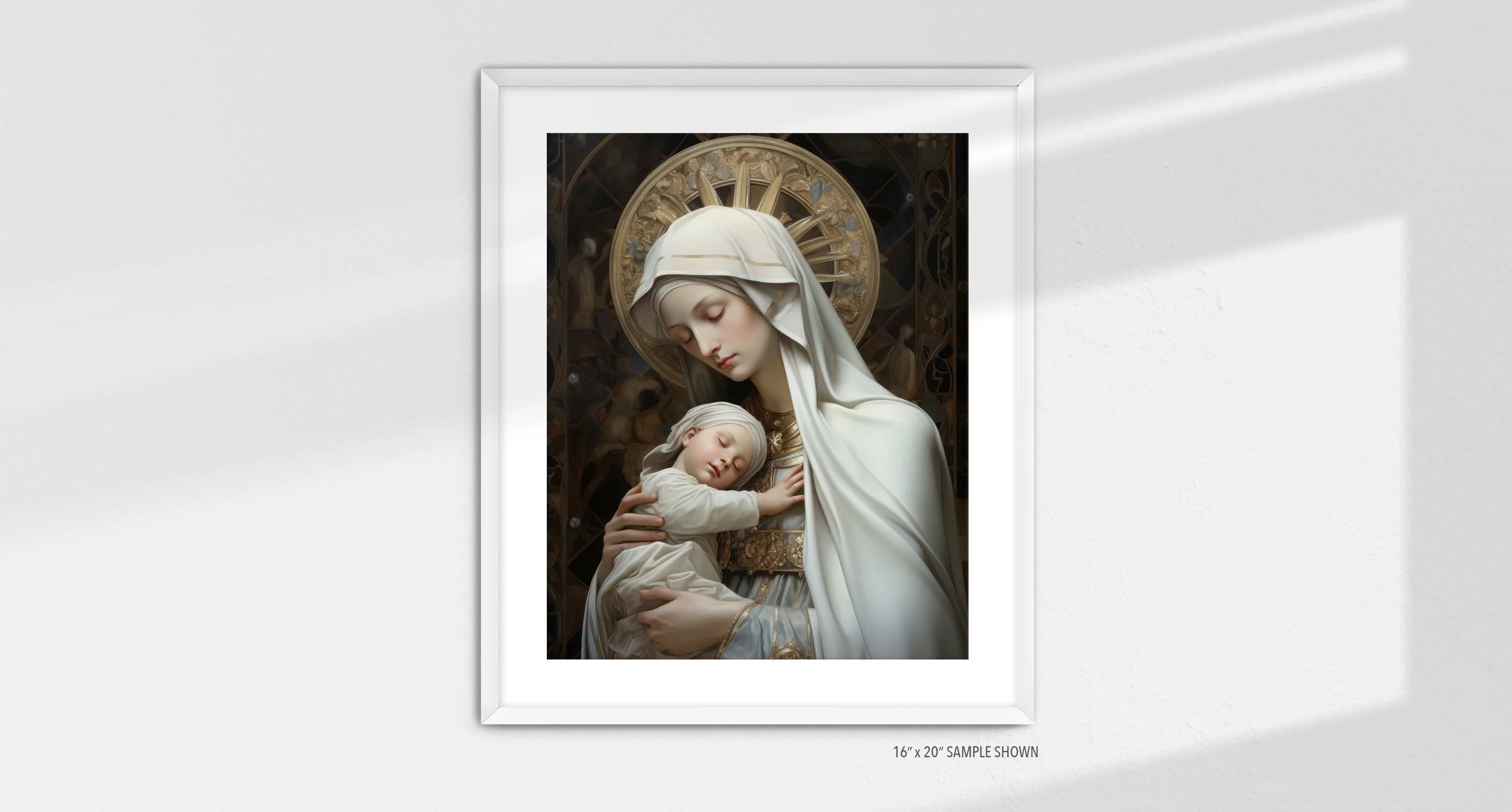 Matilda Pope 1004.P Mother Mary C-1004.P_02 Portrait Art Print White Frame.jpg