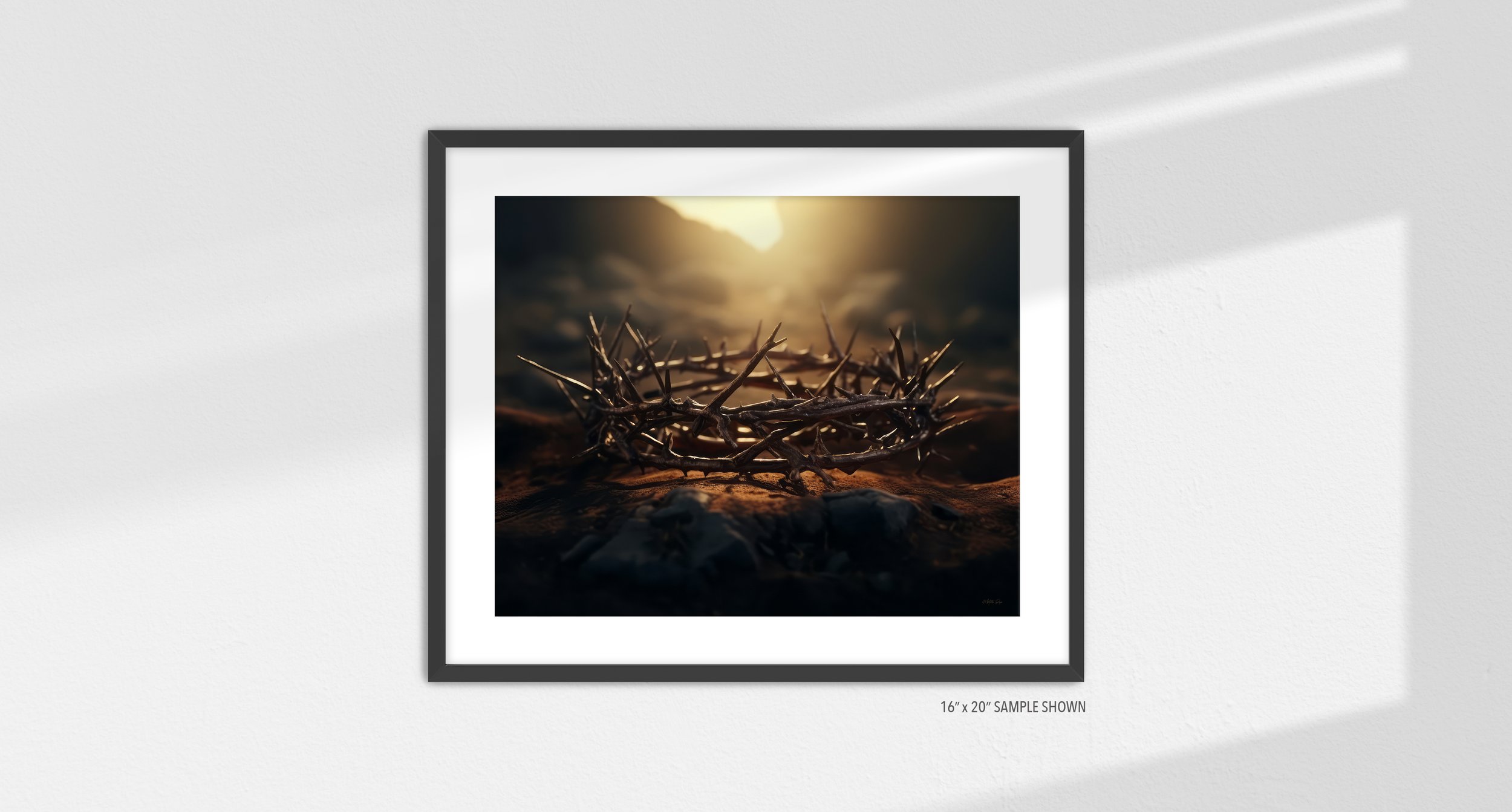 Matilda Pope 1032.LA Crown of Thorns C-1032.LA_01 Landscape Art Print Black Frame.jpg