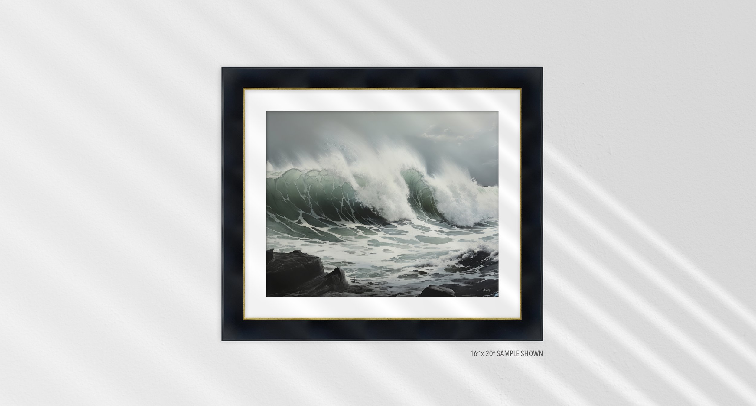 Matilda Pope 1015.LA Sea of Galilee C-1015.LA_07 Landscape Art Print Gallery BlackGold Frame.jpg