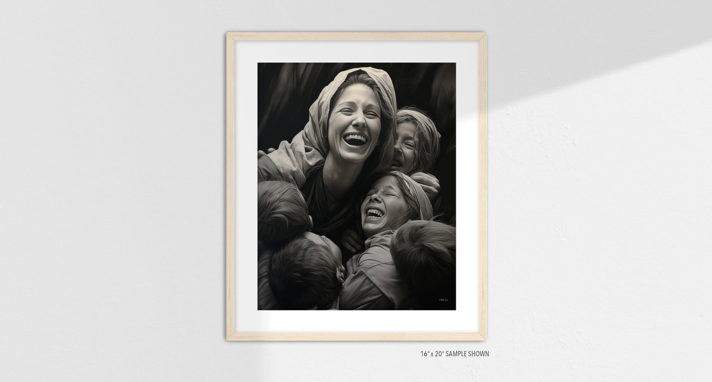 Matilda Pope 1044.P Immaculate Heart of Mary C-1044.P_05 Portrait Art Print Maple Frame.jpg