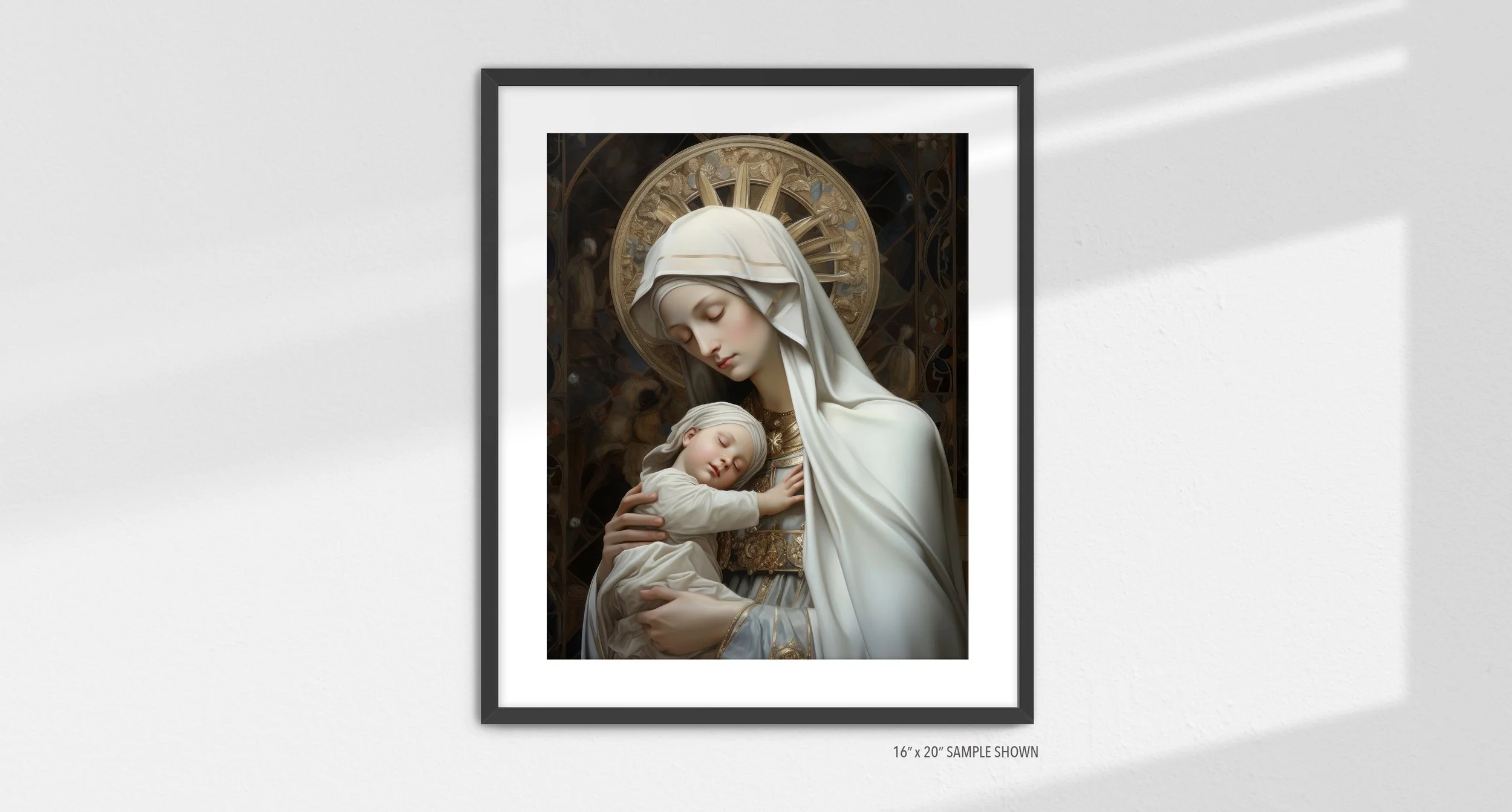 Matilda Pope 1004.P Mother Mary C-1004.P_01 Portrait Art Print Black Frame.jpg