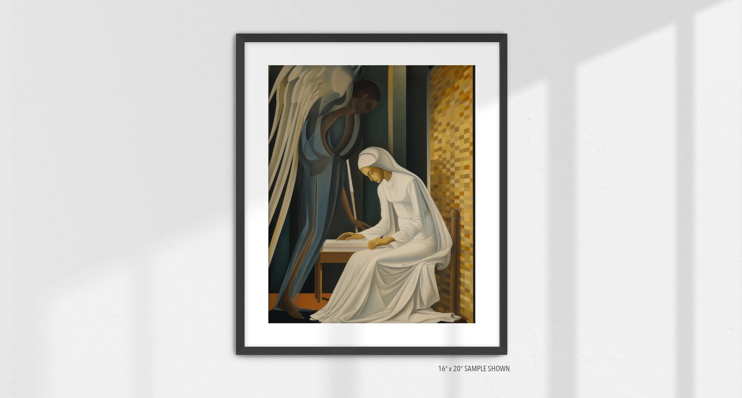 Matilda Pope 1022.P The Annunciation C-1022.P_01 Portrait Art Print Black Frame.jpg