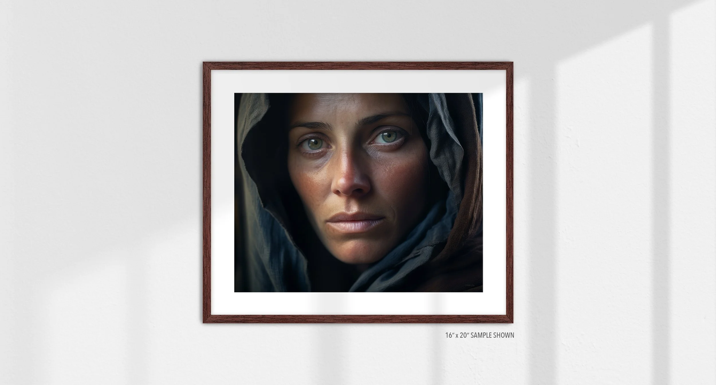 Matilda Pope 1034.LA Virgin Mary C-1034.LA_06 Landscape Art Print Espresso Frame.jpg