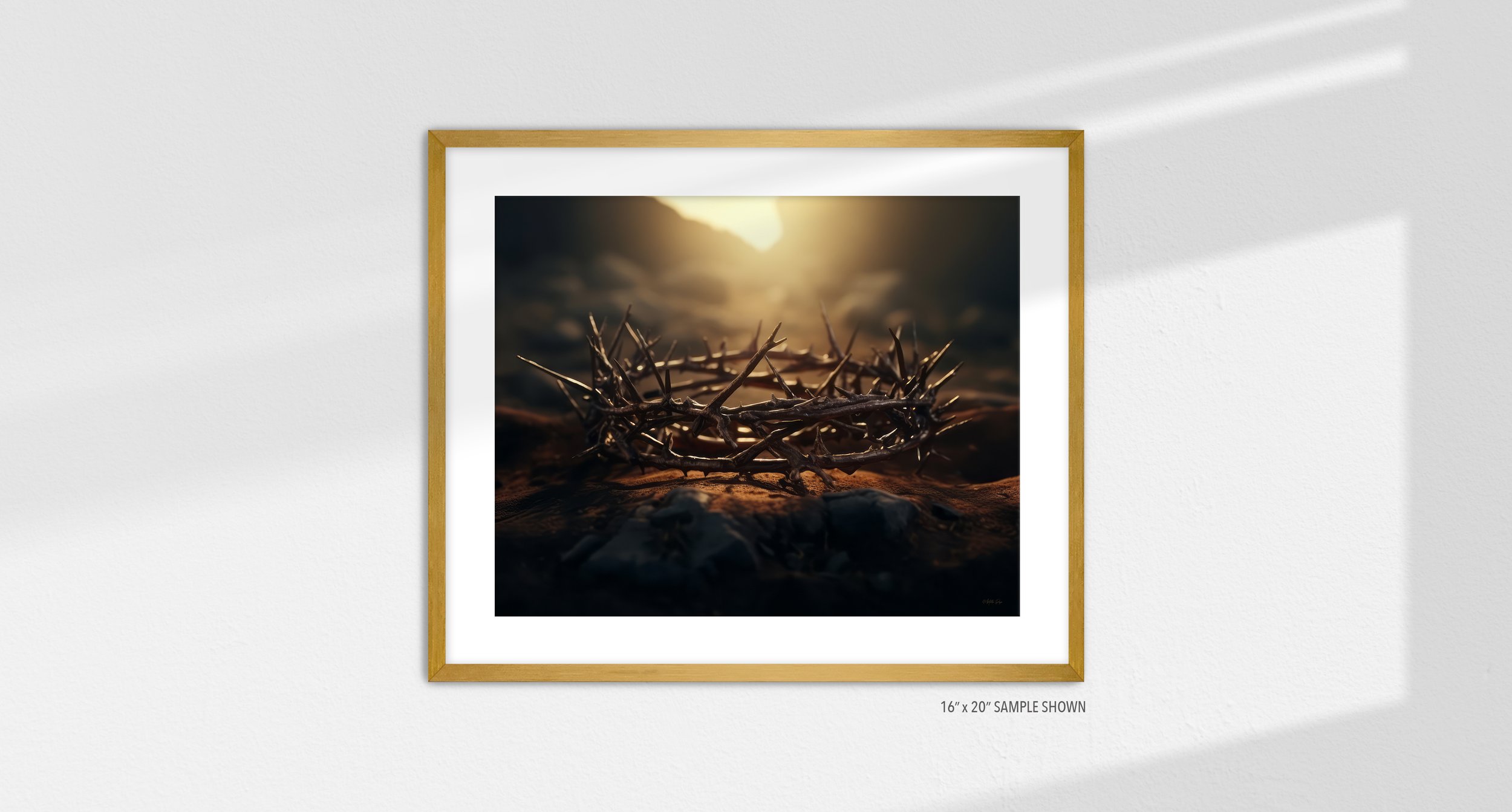 Matilda Pope 1032.LA Crown of Thorns C-1032.LA_03 Landscape Art Print Gold Frame.jpg