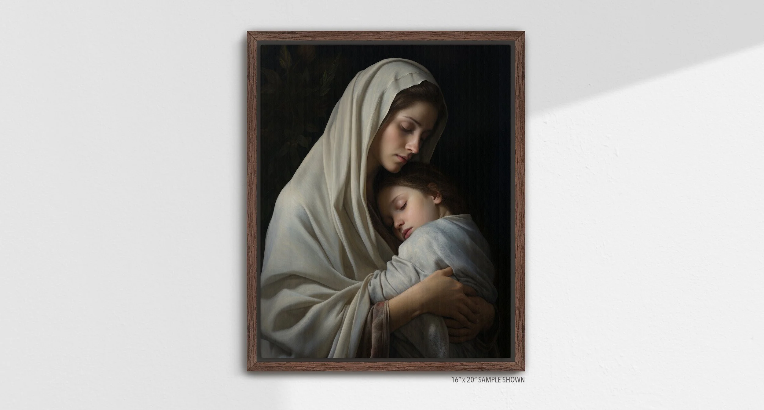Matilda Pope Blessed Mother A-1007.P_07 Portrait Canvas Espresso Frame.jpg