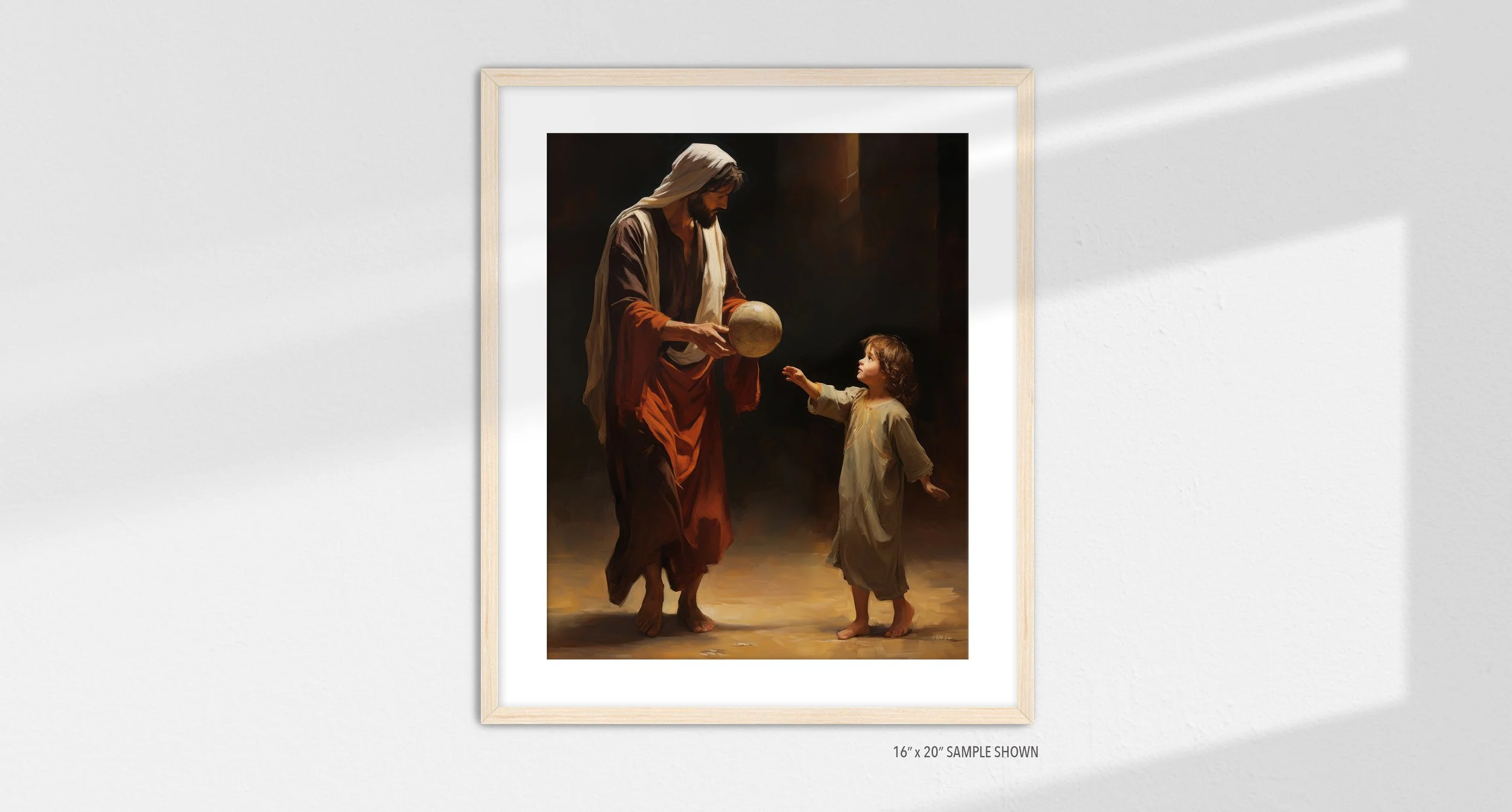 Matilda Pope 1041.P Let the Children Come C-1041.P_05 Portrait Art Print Maple Frame.jpg