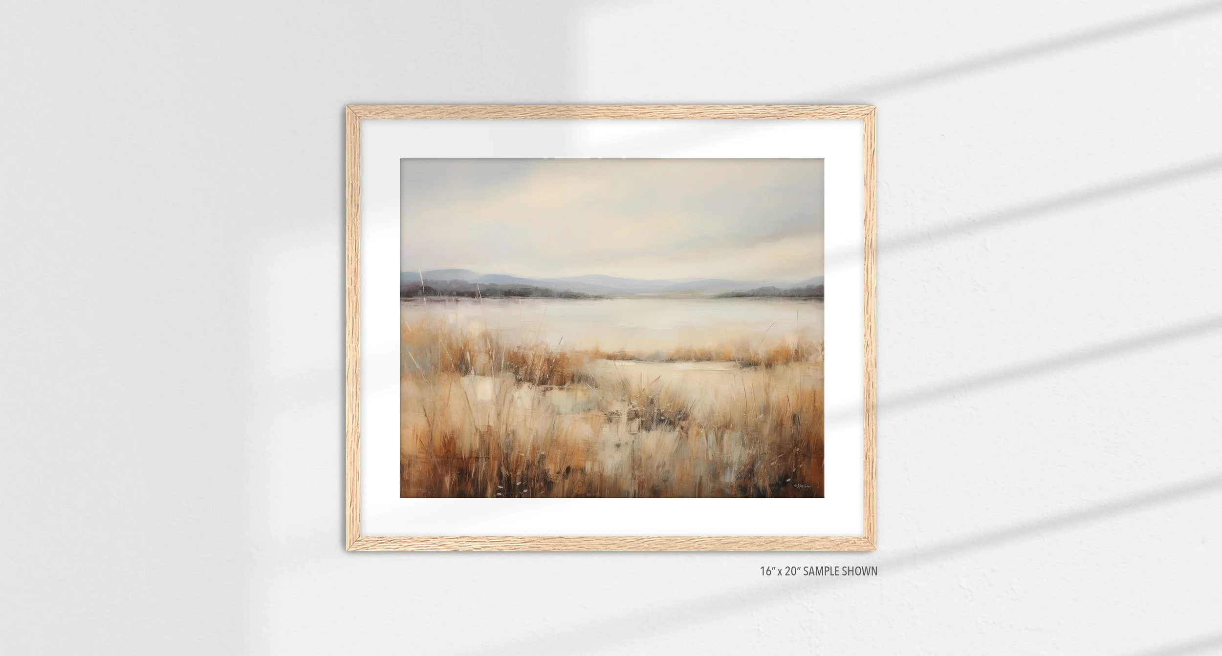 Matilda Pope 1016.LA Korazim Plateau C-1016.LA_04 Landscape Art Print Oak Frame.jpg