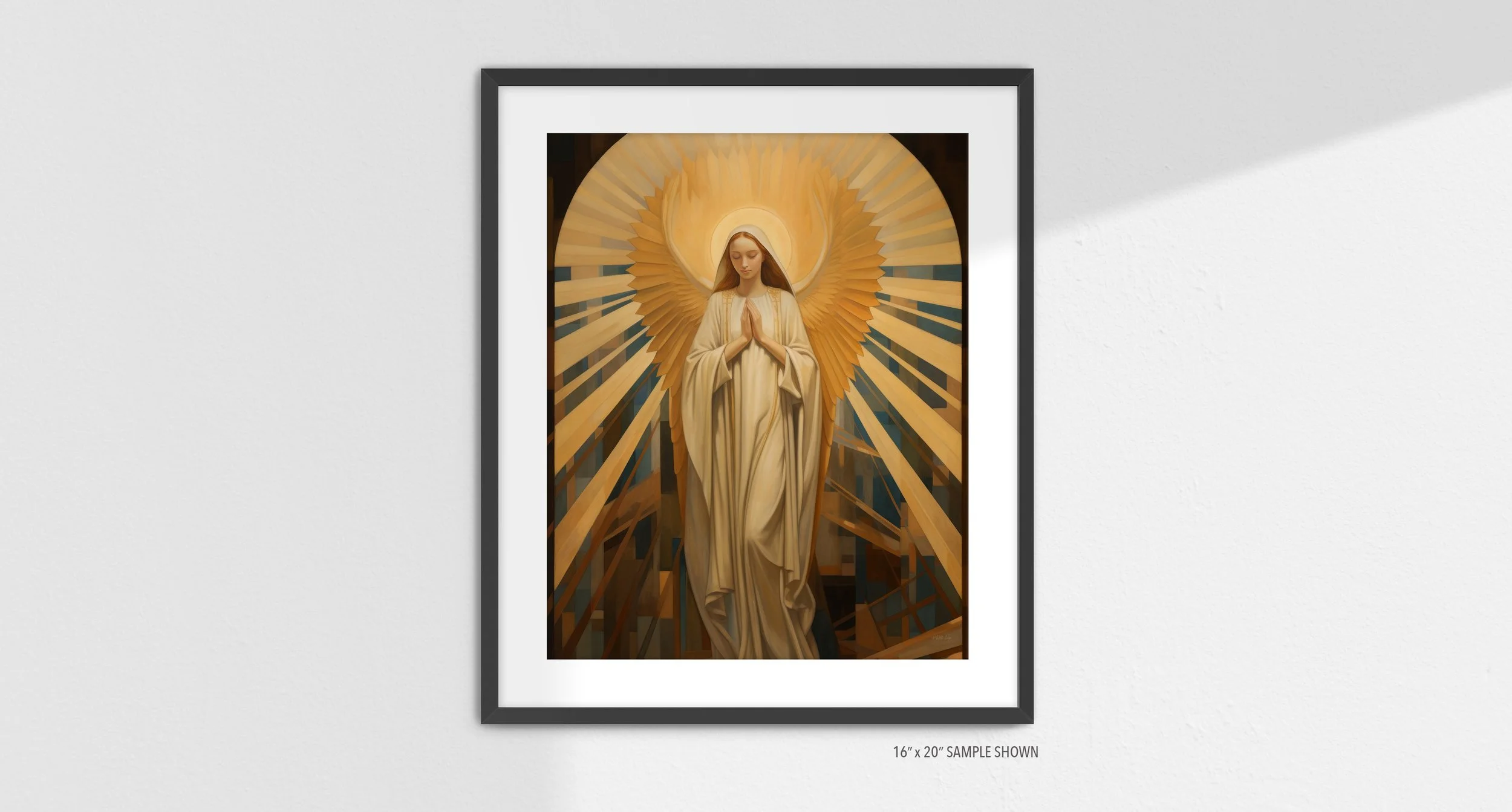 Matilda Pope 1025.P Blessed Angel C-1025.P_01 Portrait Art Print Black Frame.jpg