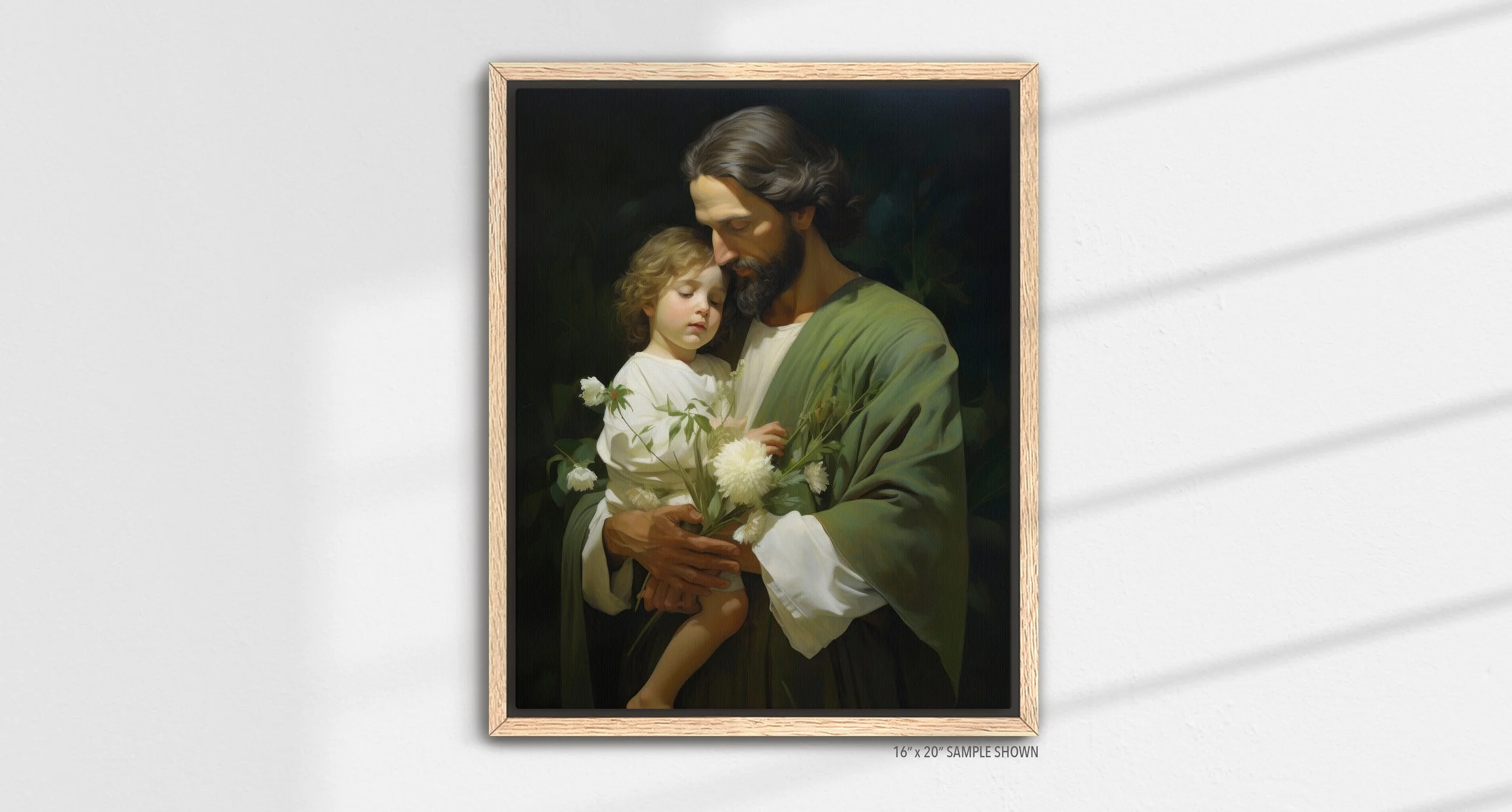 Matilda Pope Joseph Patron Saint of Fathers A-1009.P_05 Portrait Canvas Oak Frame.jpg