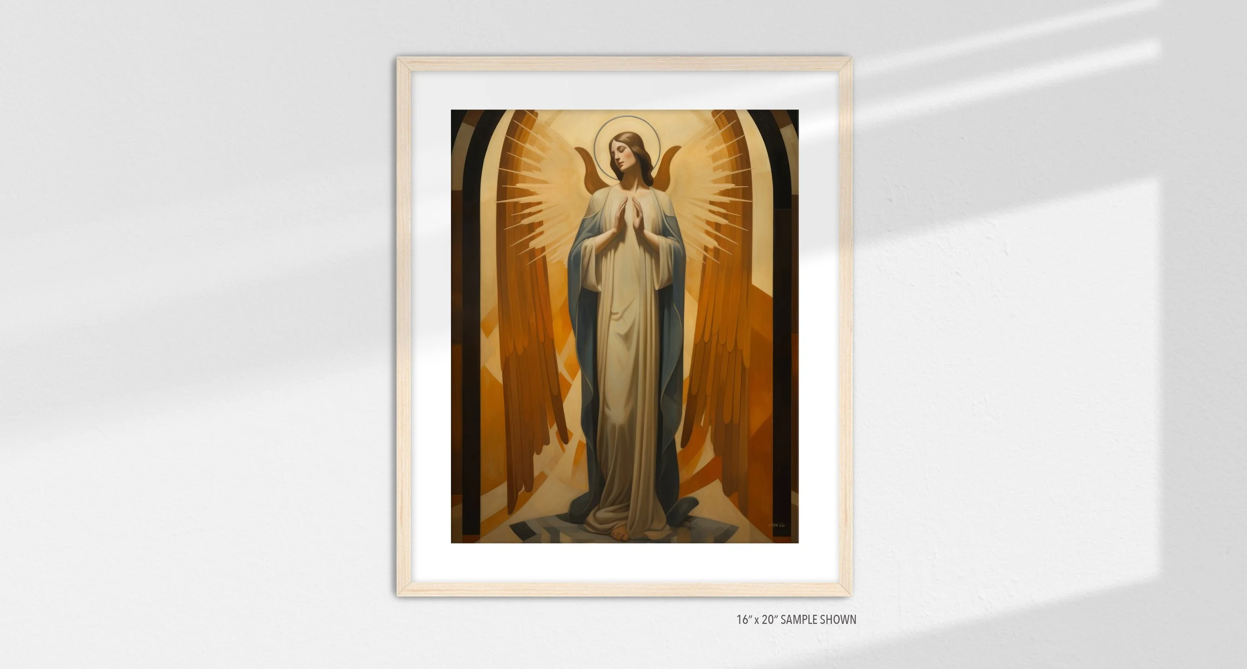 Matilda Pope 1023.P The Psalm of Protection C-1023.P_05 Portrait Art Print Maple Frame.jpg