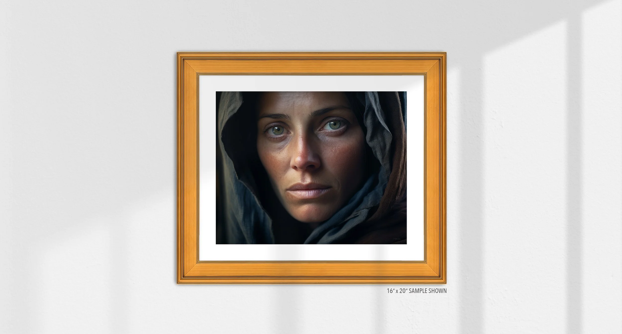 Matilda Pope 1034.LA Virgin Mary C-1034.LA_08 Landscape Art Print Gallery Gold Frame.jpg