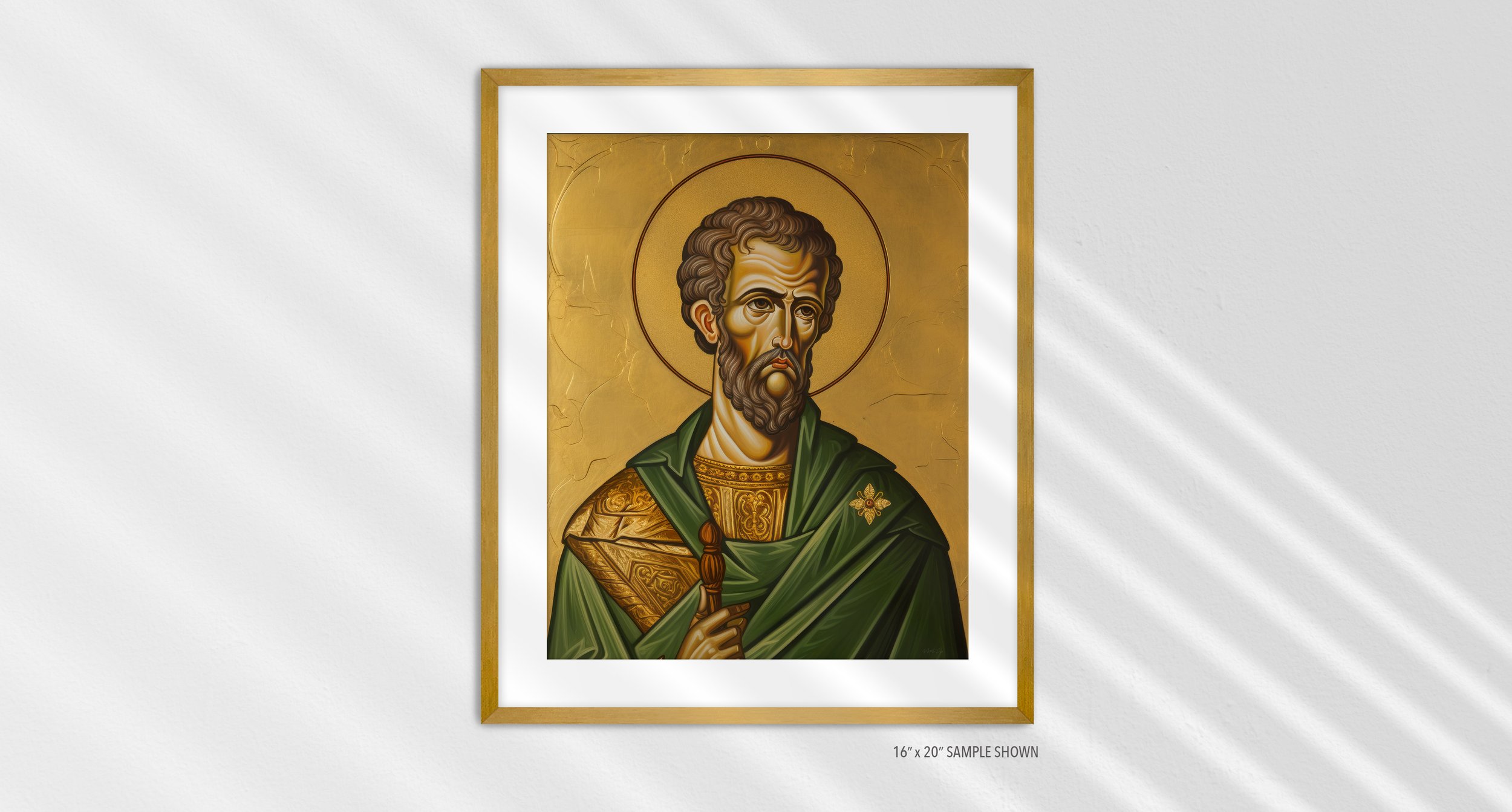 Matilda Pope 1011.P St James Patron Saint of Pilgrims C-1011.P_03 Portrait Art Print Gold Frame.jpg