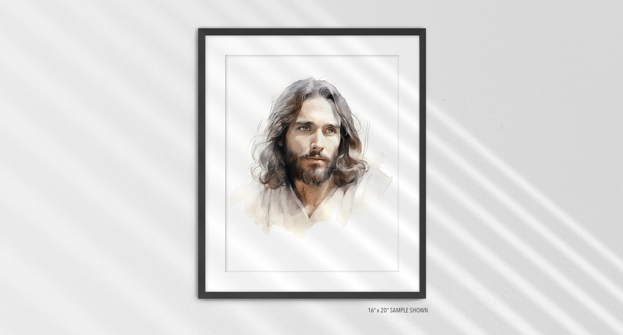 Matilda Pope 1000.P Jesus the Nazarene C-1000.P_01 Portrait Art Print Black Frame.jpg