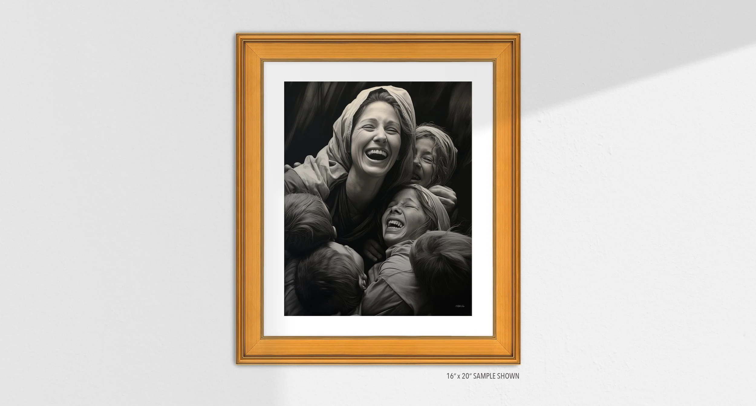Matilda Pope 1044.P Immaculate Heart of Mary C-1044.P_08 Portrait Art Print Gallery Gold Frame.jpg