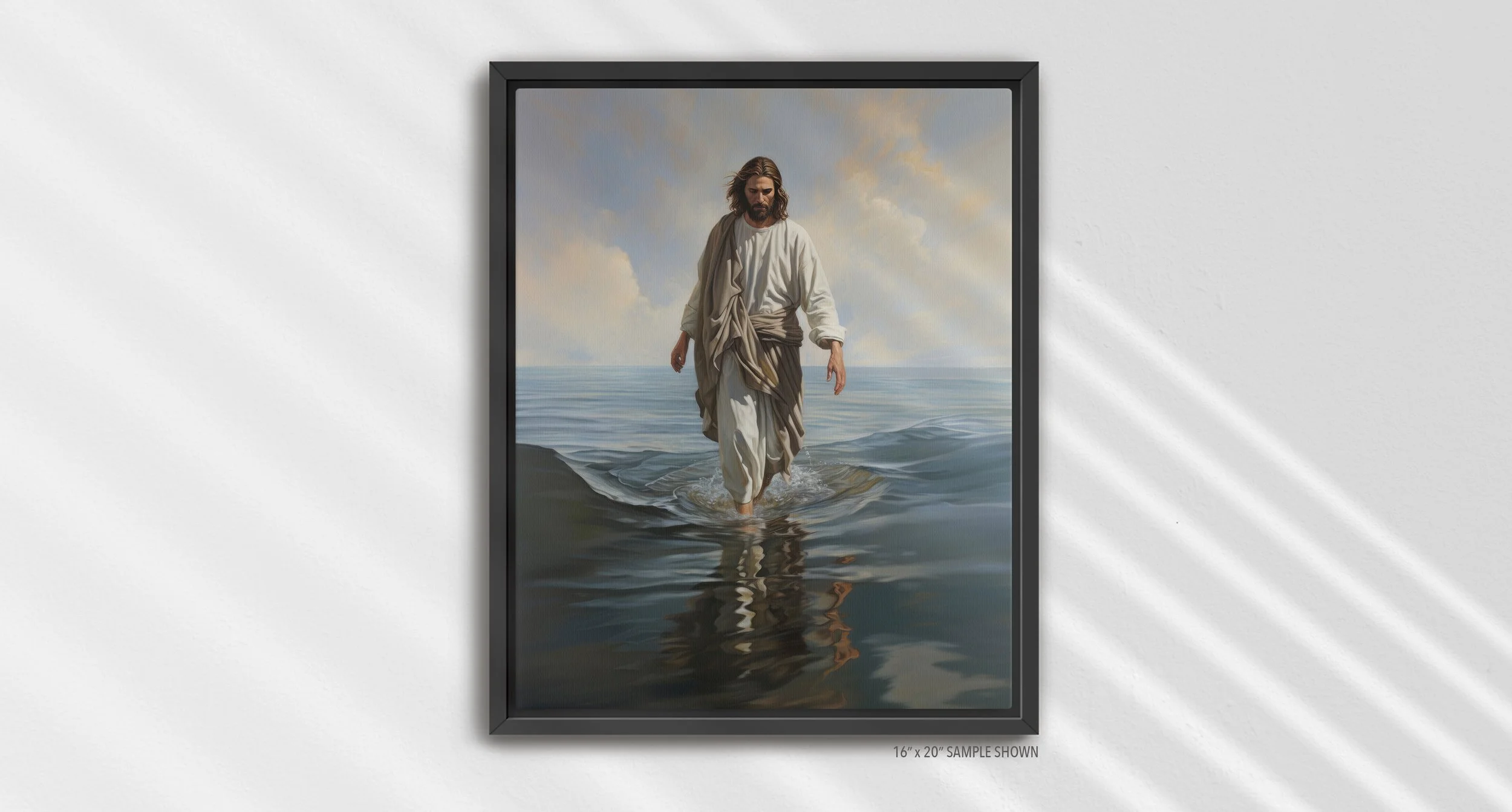 Matilda Pope Jesus Walking on Water A-1010.P_01 Portrait Canvas Black Frame.jpg