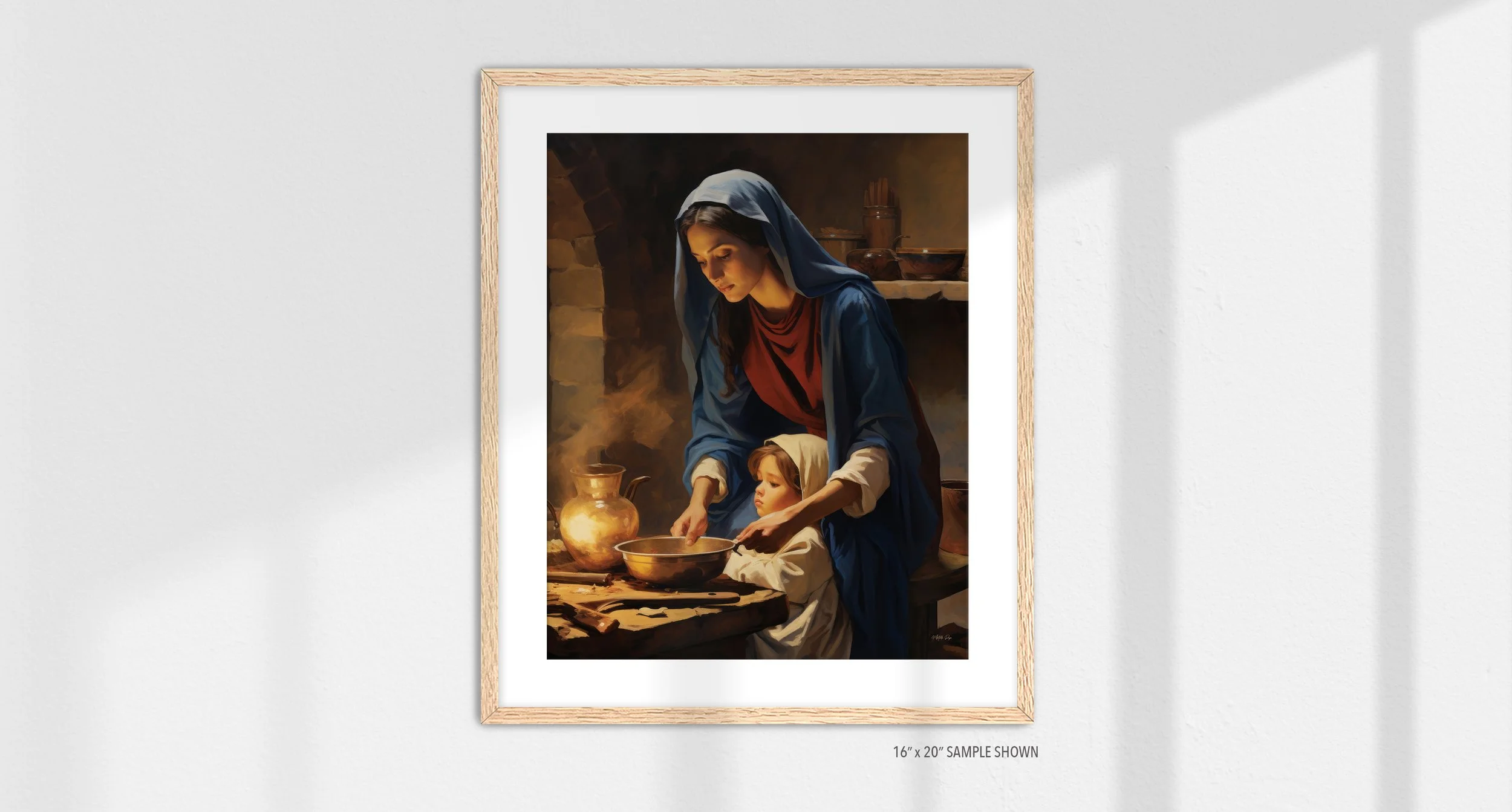 Matilda Pope 1039.P Mother C-1039.P_04 Portrait Art Print Oak Frame.jpg