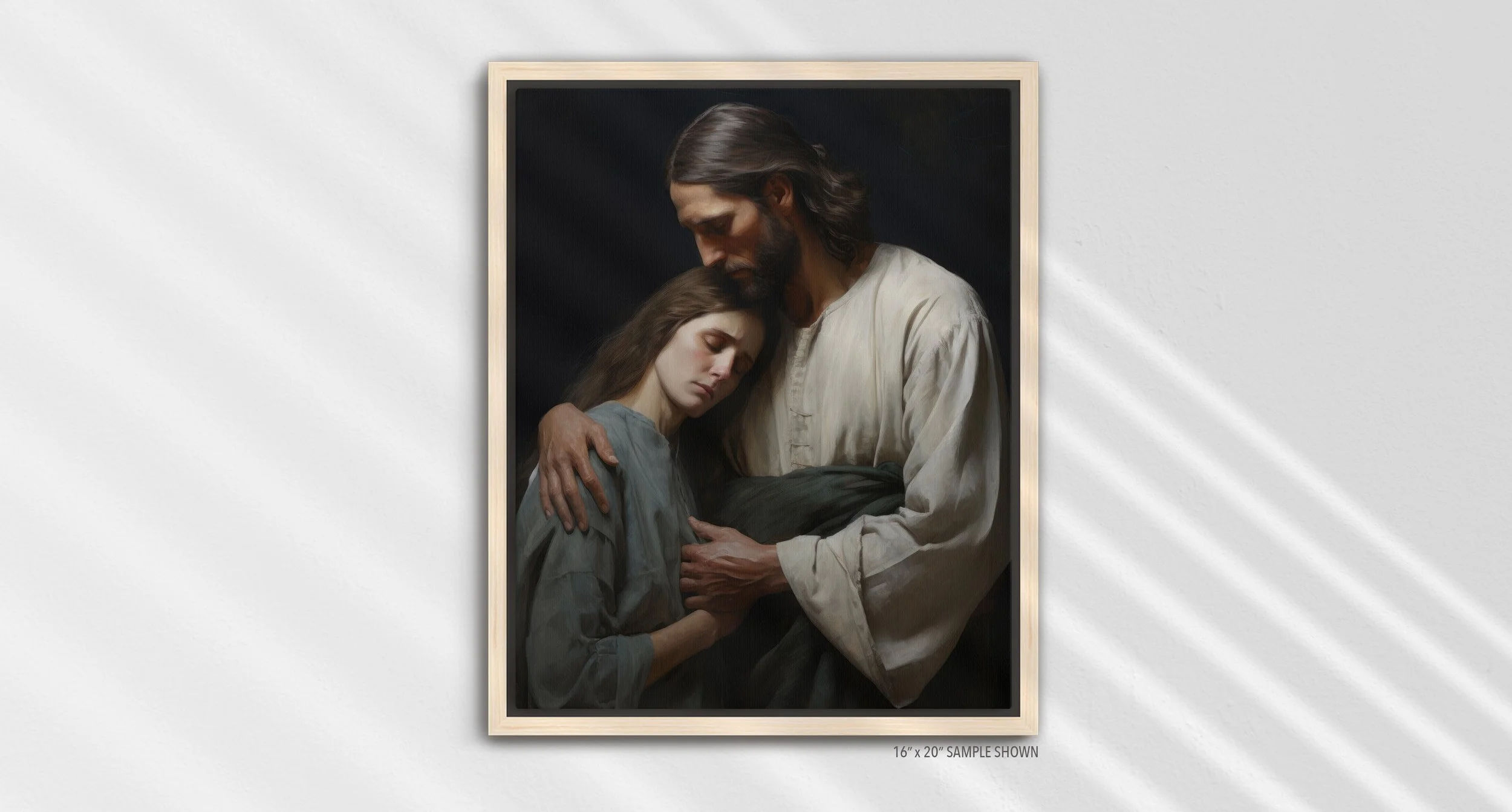 Matilda Pope Jesus the Healer A-1047.P_06 Portrait Canvas Maple Wood Frame.jpg