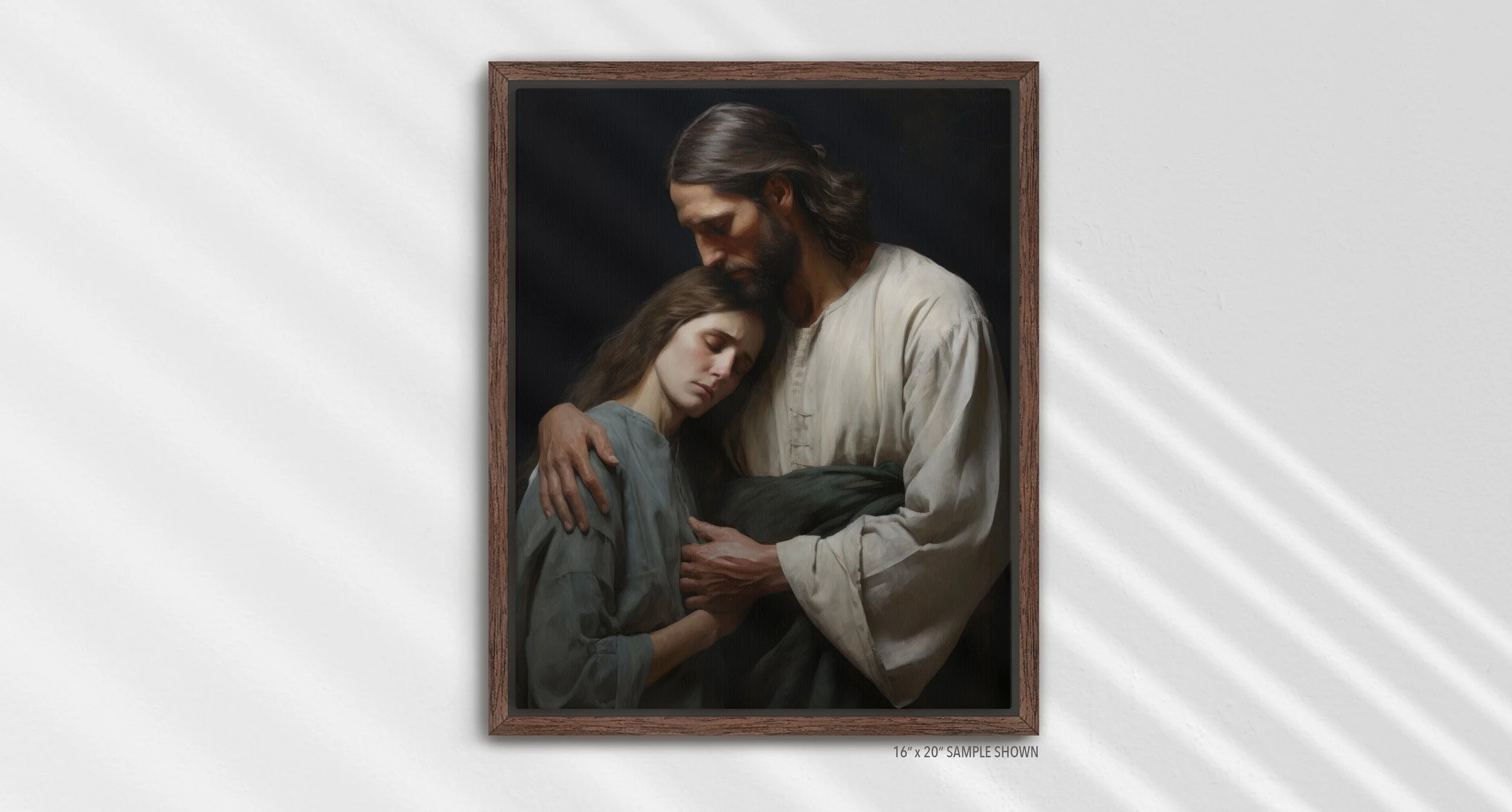 Matilda Pope Jesus the Healer A-1047.P_07 Portrait Canvas Espresso Frame.jpg