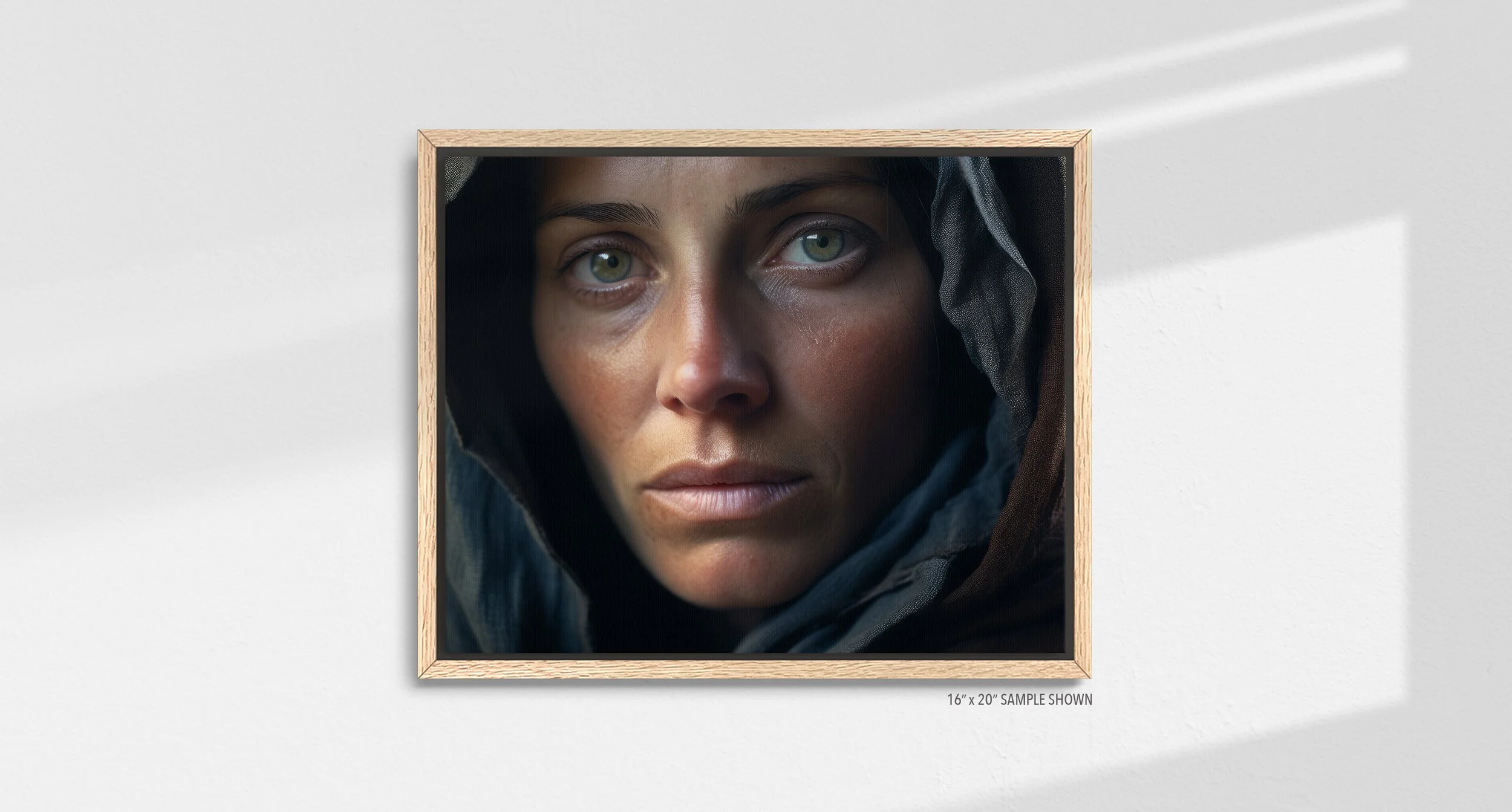 Matilda Pope Virgin Mary A-1034.LA_05 Landscape Canvas Oak Frame.jpg