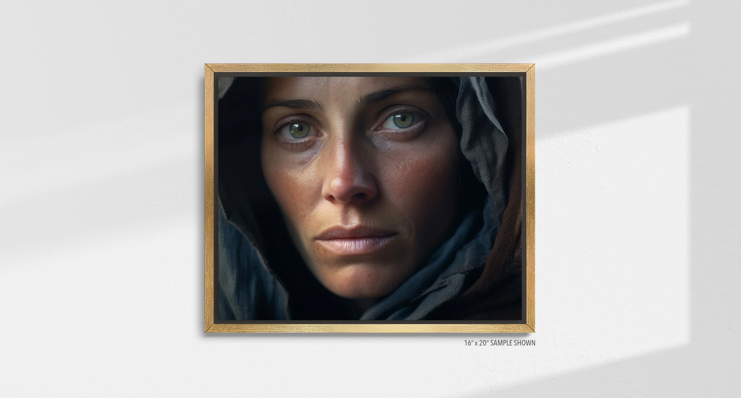 Matilda Pope Virgin Mary A-1034.LA_03 Landscape Canvas Gold Frame.jpg