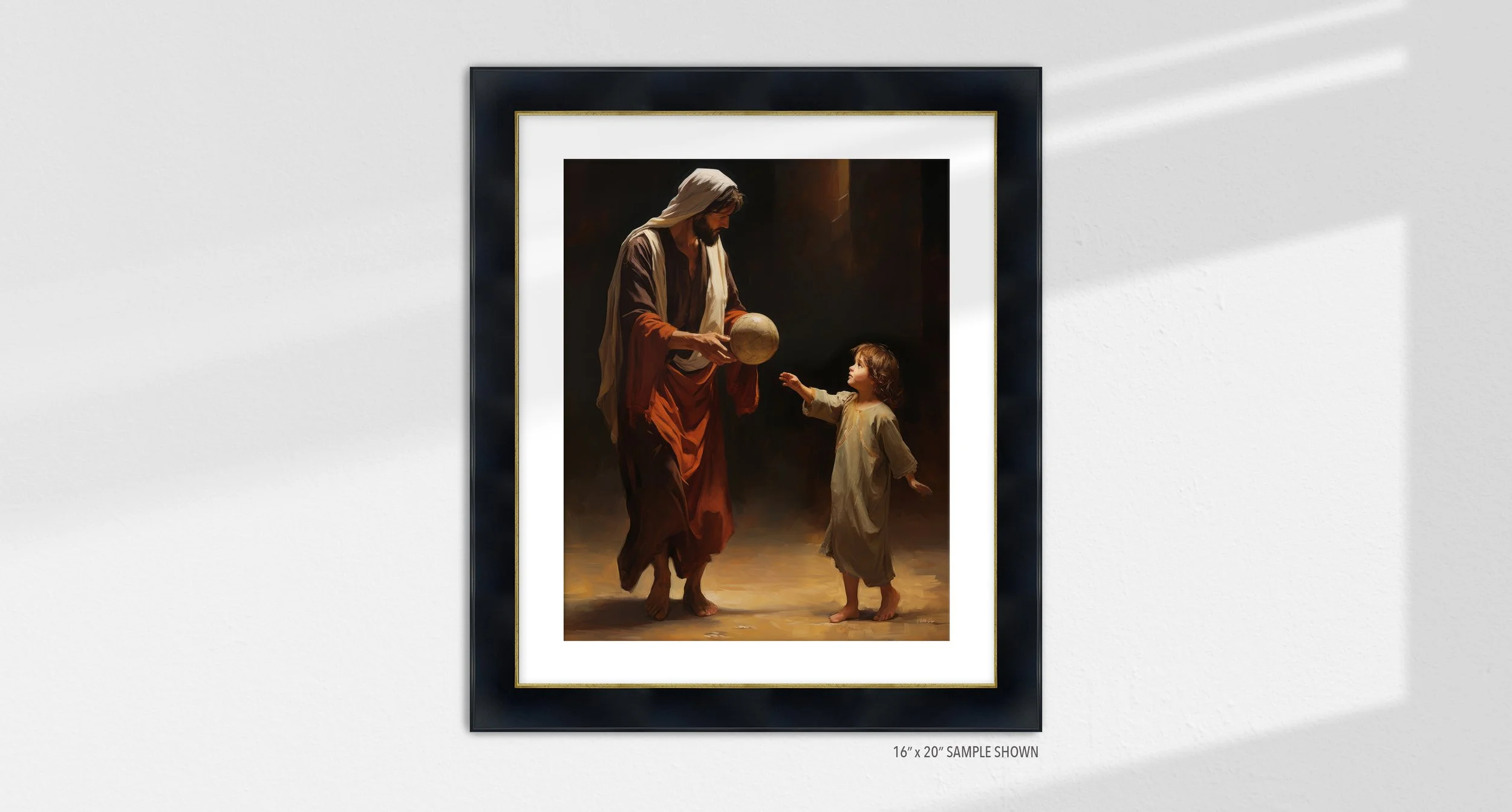 Matilda Pope 1041.P Let the Children Come C-1041.P_07 Portrait Art Print Gallery BlackGold Frame.jpg