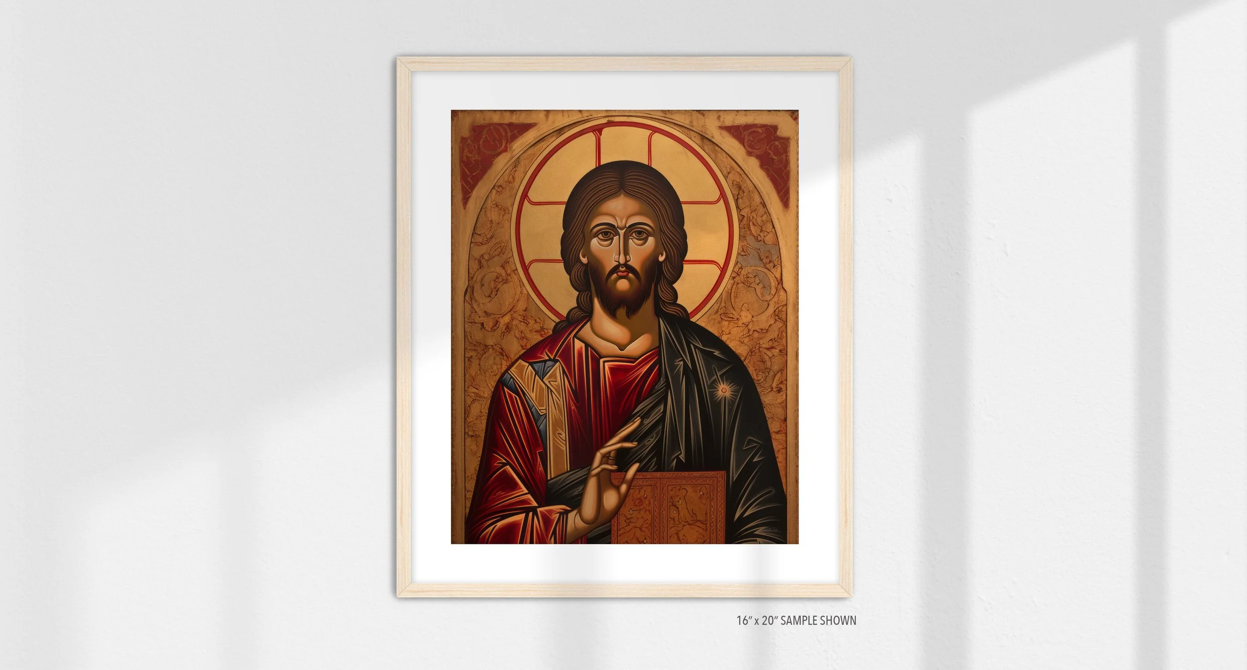 Matilda Pope 1013.P Christ the Redeemer C-1013.P_05 Portrait Art Print Maple Frame.jpg