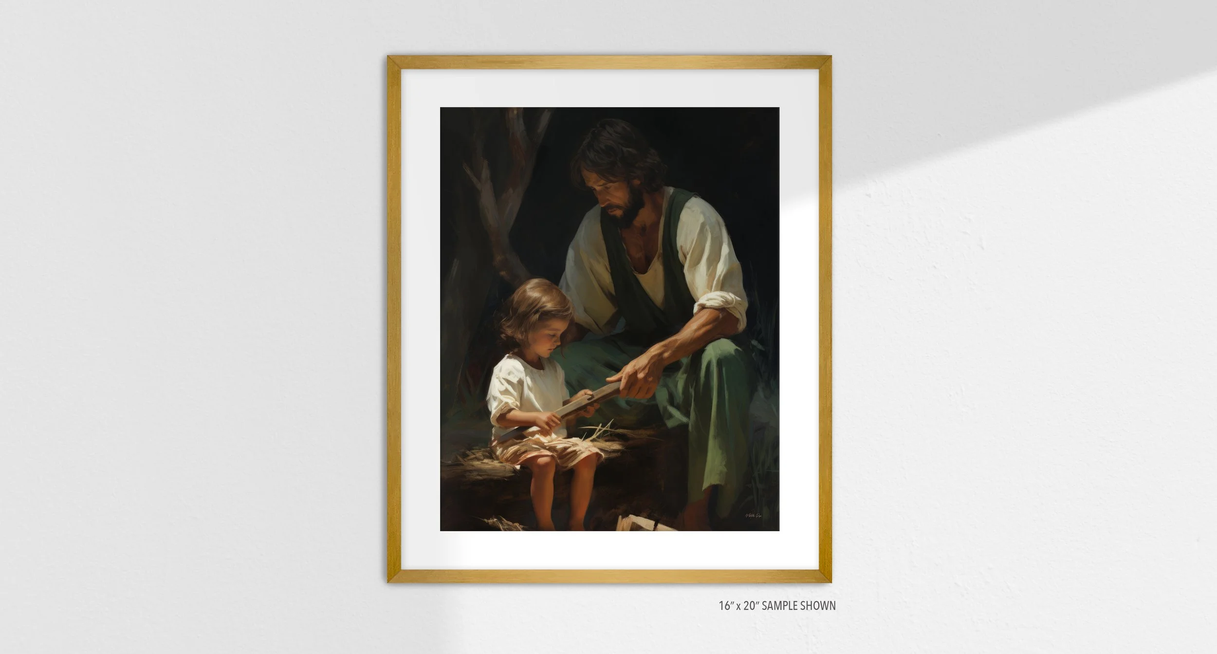 Matilda Pope 1040.P Joseph Father of Jesus C-1040.P_03 Portrait Art Print Gold Frame.jpg
