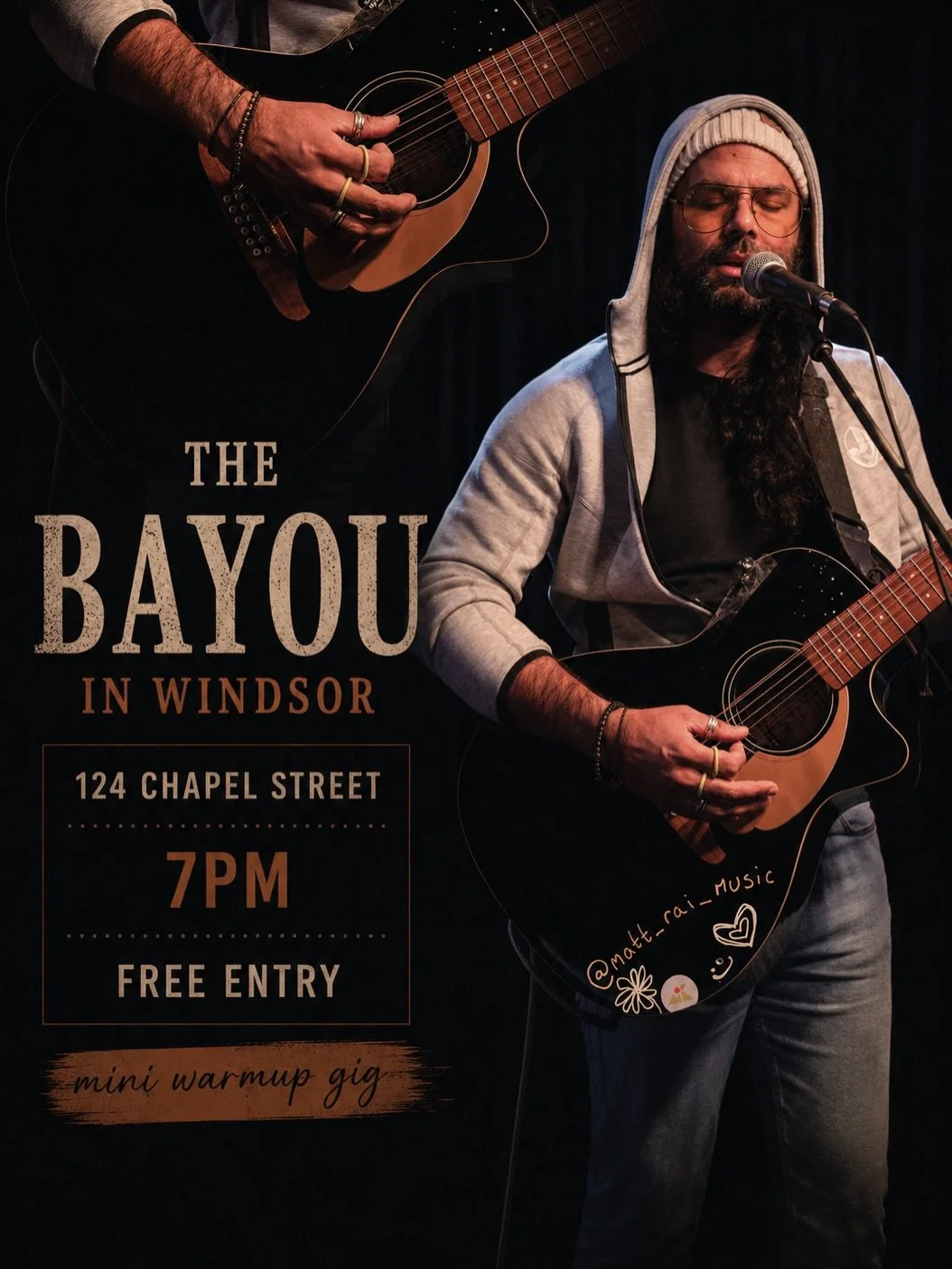 Little warm up gig tonight at @_thebayou in Windsor 🎸 just after the super cool @jorjahardingg 

These shots were taken at @thebasinmusicfestival Music Festival earlier in the year.
Still slightly surprised the guitar survived being covered in doodl