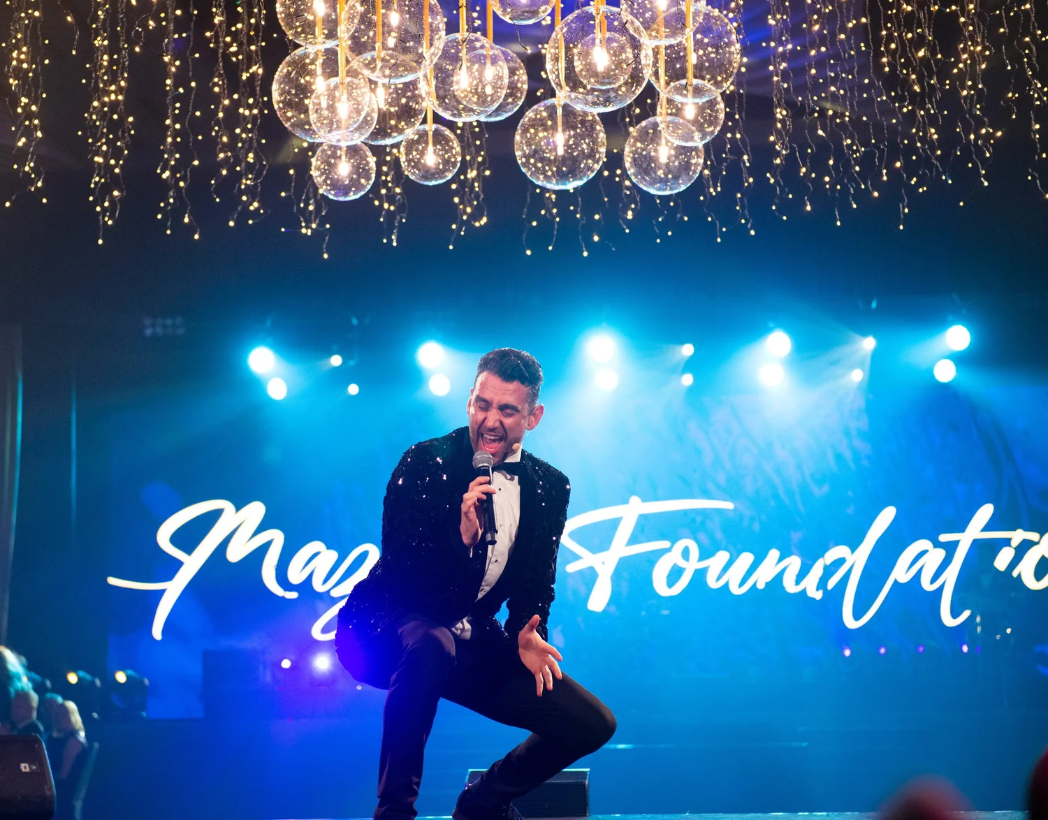 Mike Snell on stage at the Mazda Foundation gala