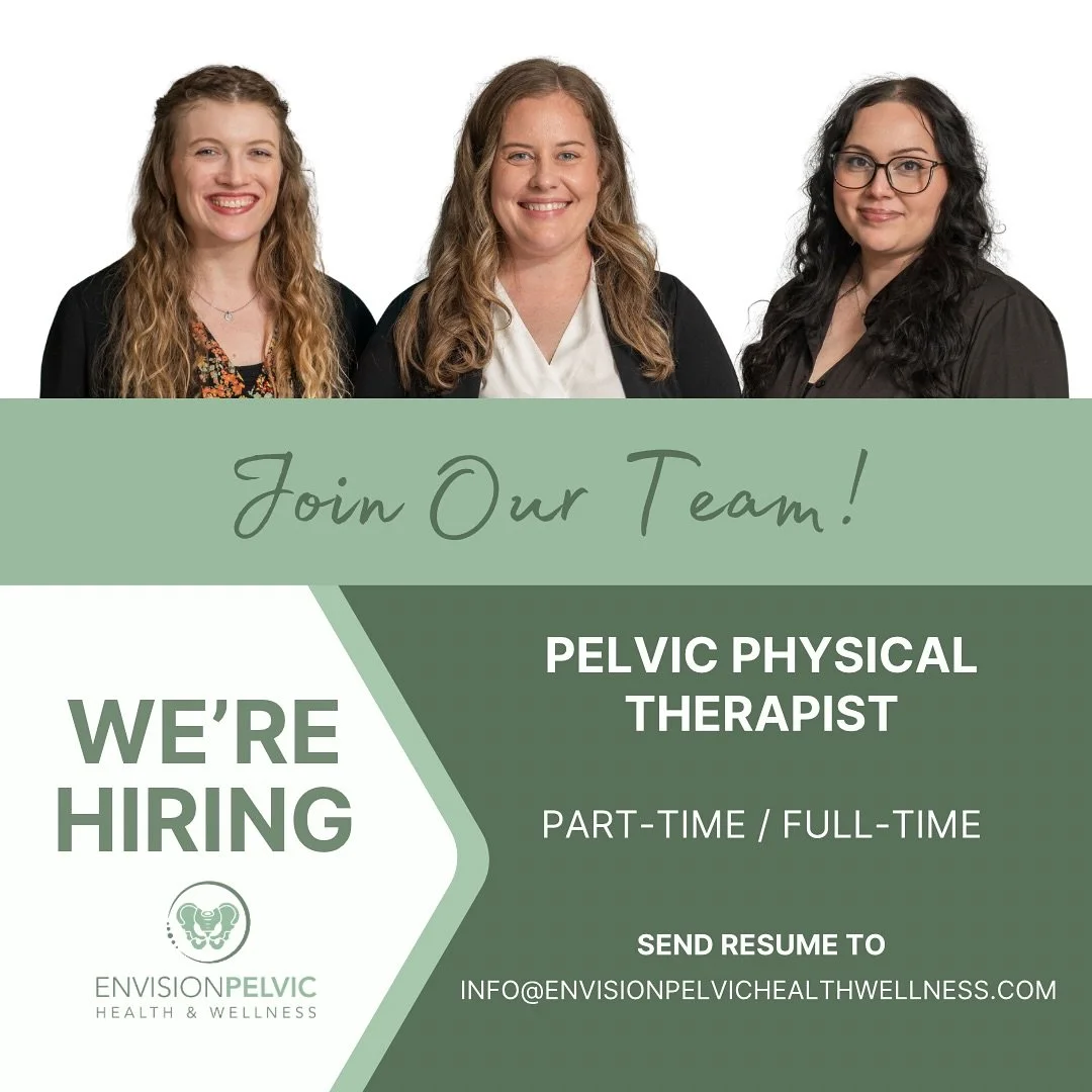 🚨We’re hiring! 🚨
Envision Pelvic Health & Wellness is looking for a part-time or full-time Pelvic Physical Therapist to join our growing team in the Norwood Park neighborhood of Chicago, IL. 💚
Here’s why you’ll love working
